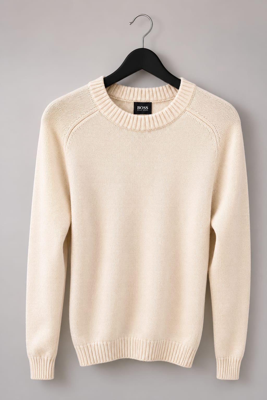 Boss Hugo Boss Men's Cream Knit Sweater - Size M