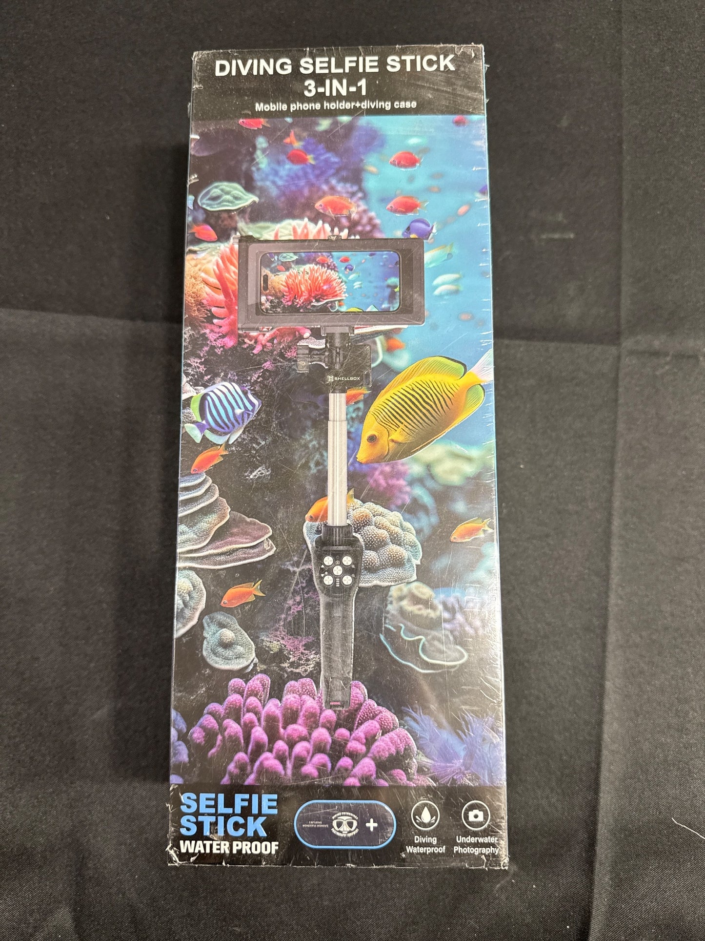 Shellbox 3-in-1 Diving Selfie Stick Waterproof Phone Holder & Case