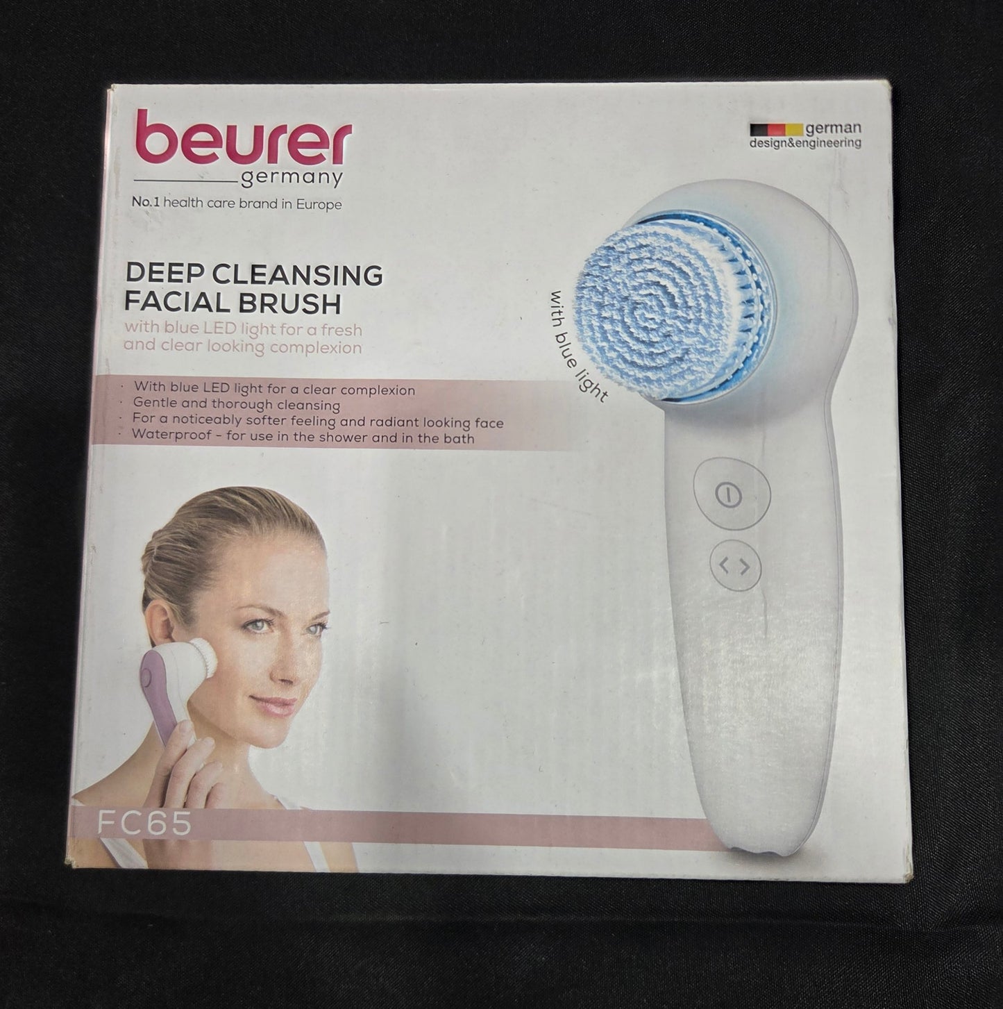 Beurer FC65 Deep Cleansing Facial Brush Blue LED Waterproof