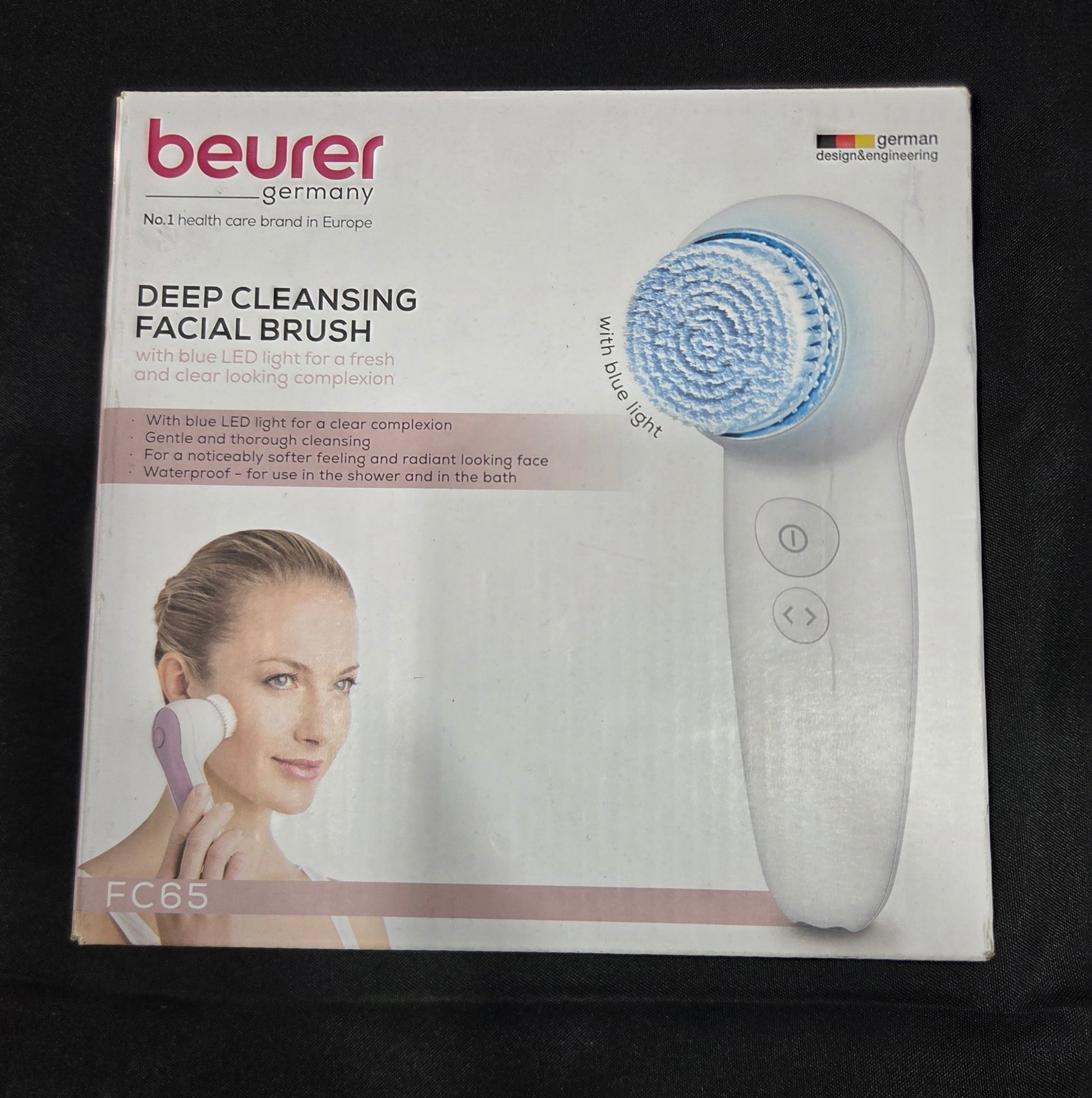 Beurer FC65 Deep Cleansing Facial Brush Blue LED Waterproof