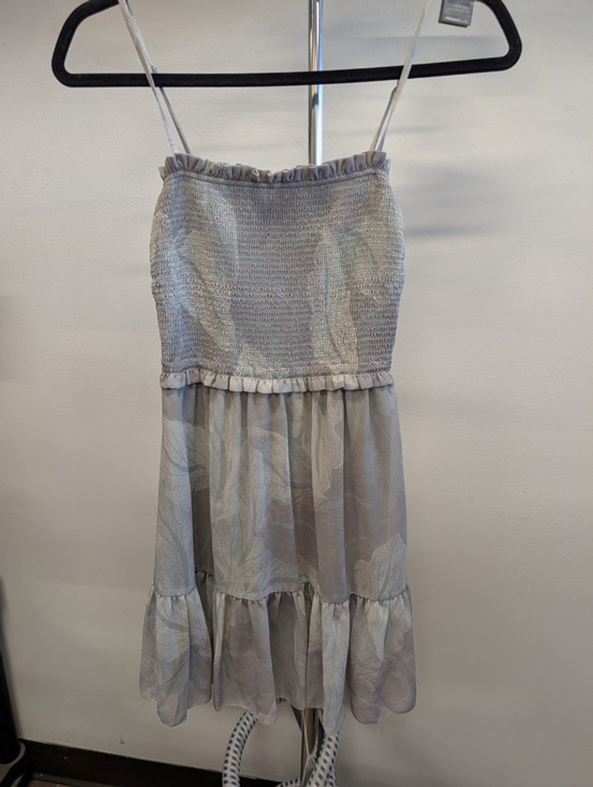Wilfred XS Smocked Ruffle Strap Dress