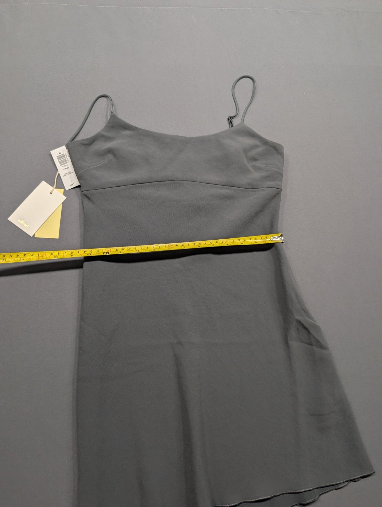 Foxley Coal Grey Mini Slip Dress Spaghetti Strap NWT Size 2