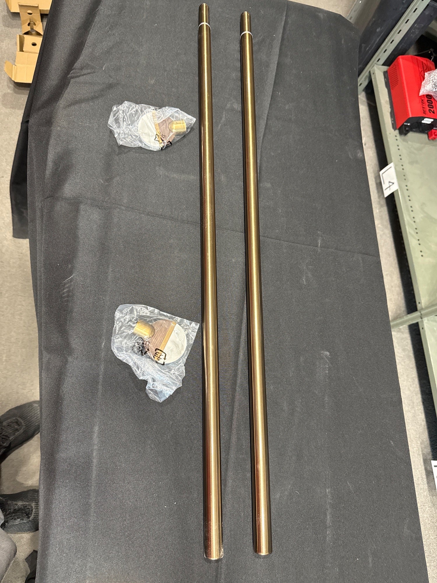 Umbra Lolly Adjustable Curtain Rod Brushed Brass 36-72in 2-Pack