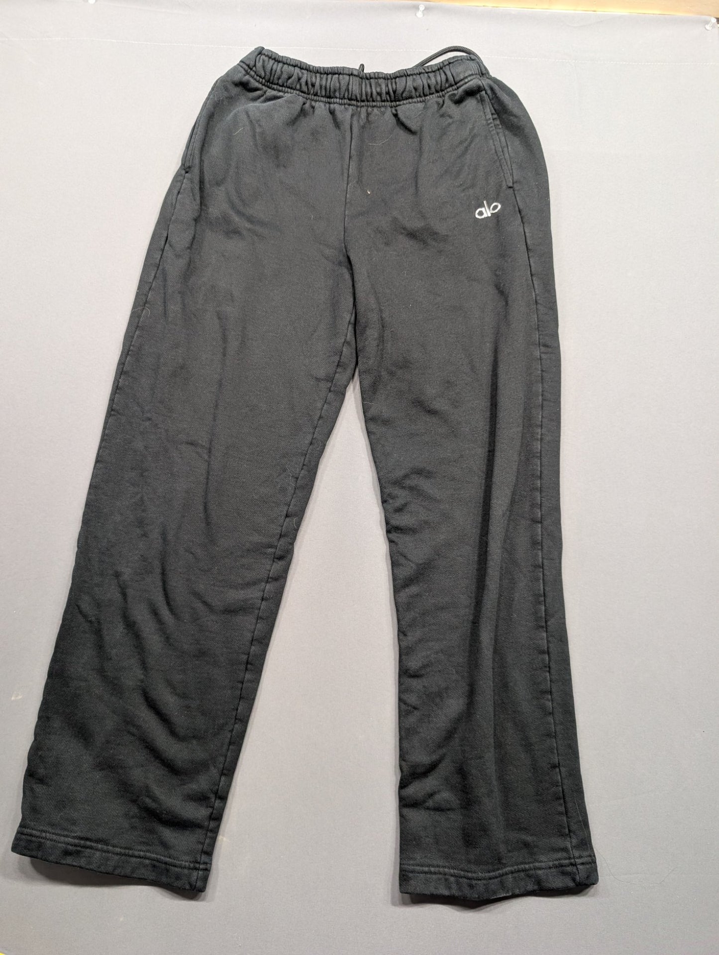 Alo Yoga Sweatpants Black S Straight Leg Drawstring Jogger