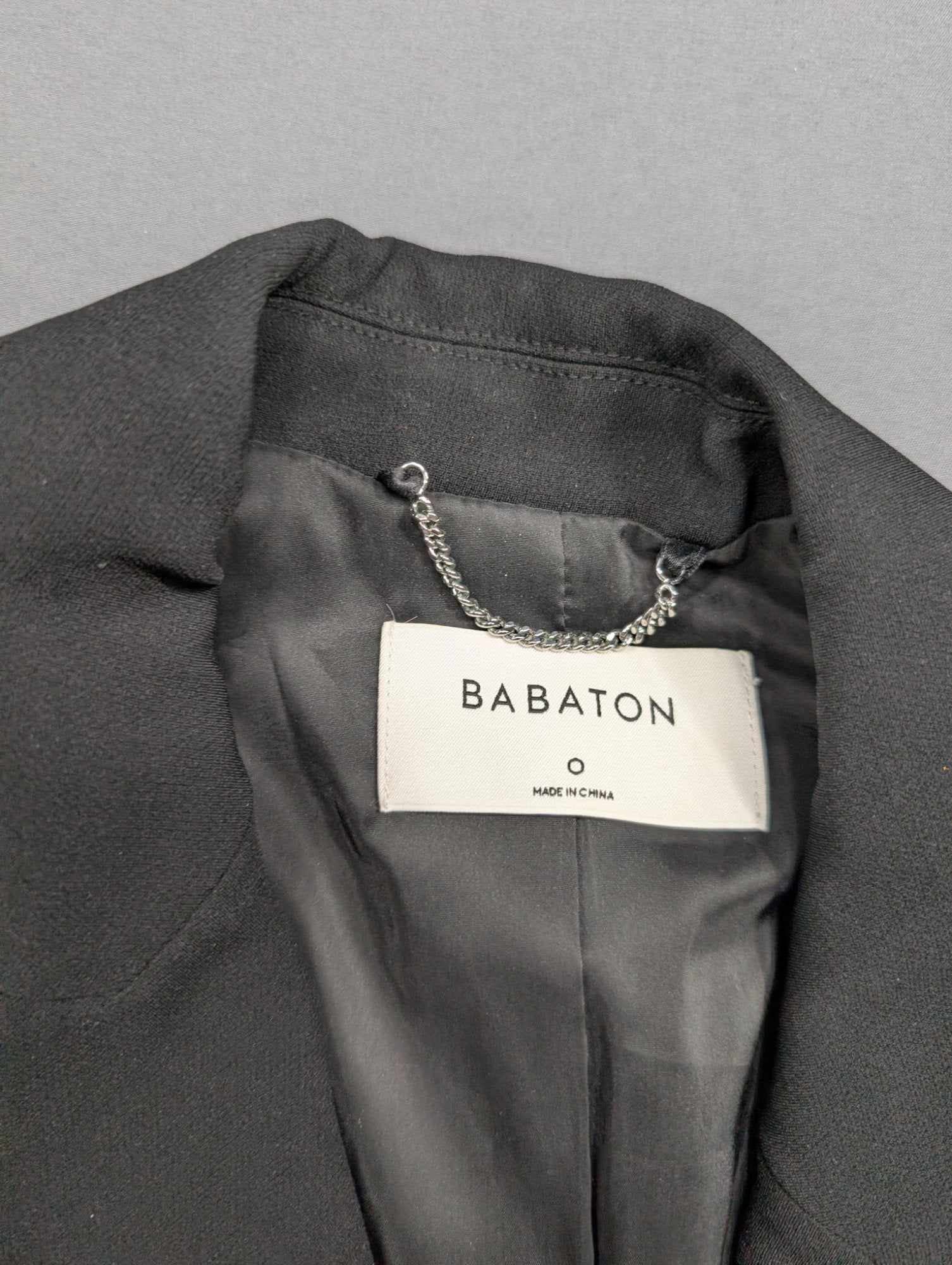 Babaton Black Double-Breasted Blazer Silver Buttons Size 0