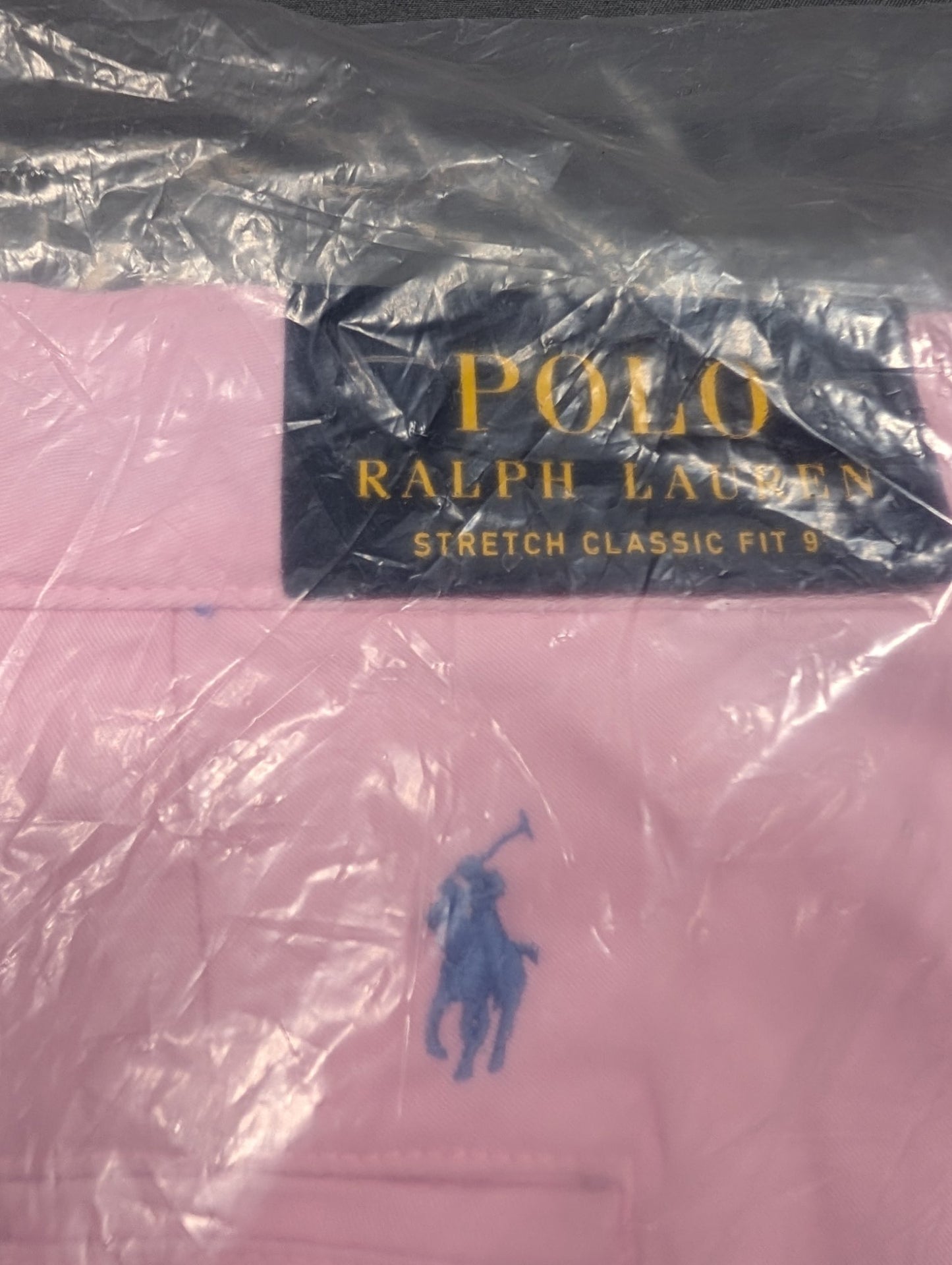 Polo Ralph Lauren Pink Stretch Classic Fit 9" Chino Shorts Sz 46B