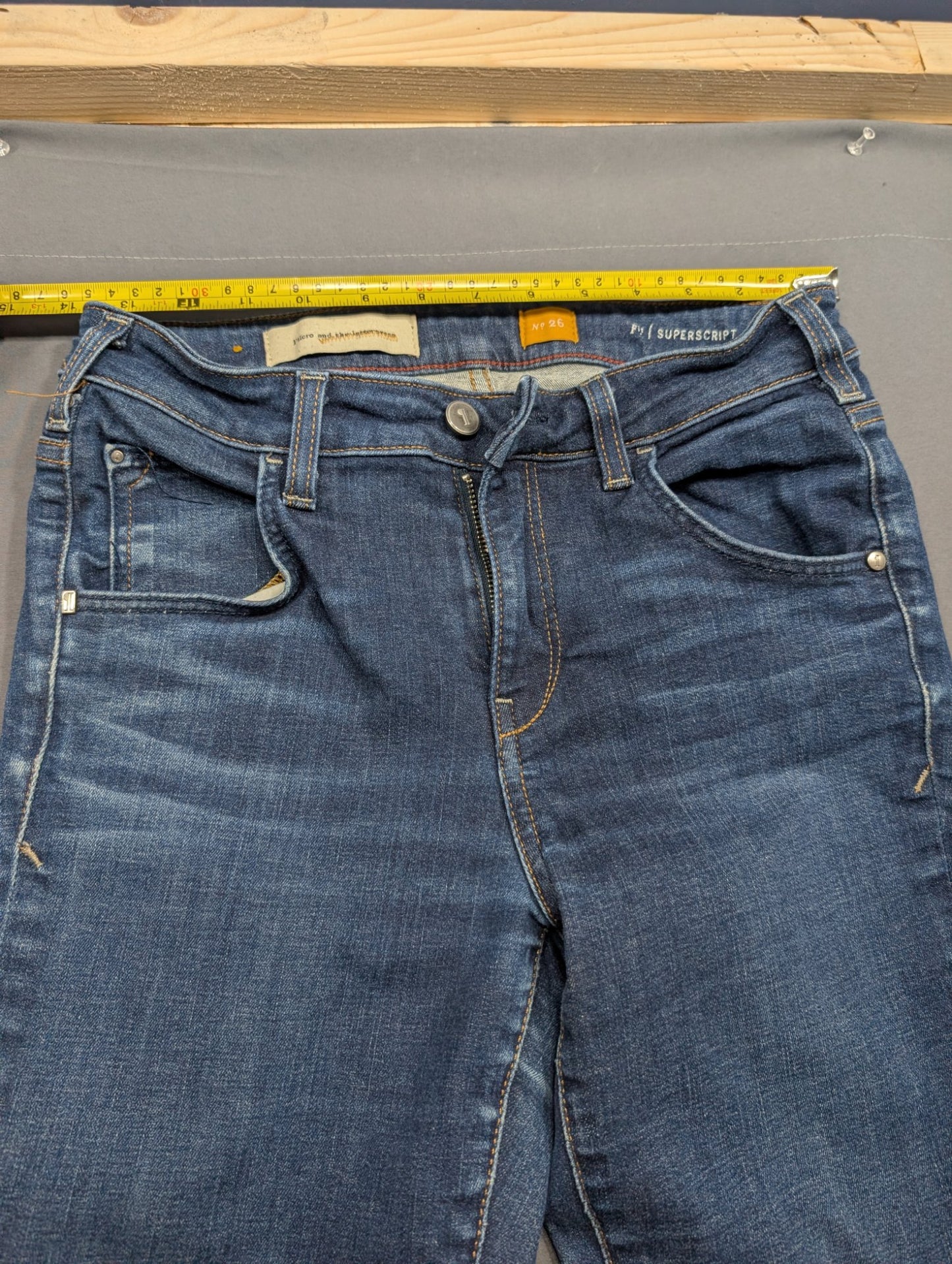 Picro & The Letterpress No 26 Superscript Slim Jeans Sz 26