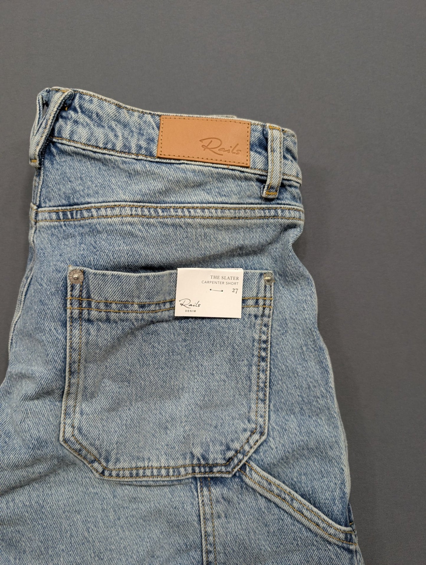 Rails Denim Slater Carpenter Short Blueprint Size 27 NWT