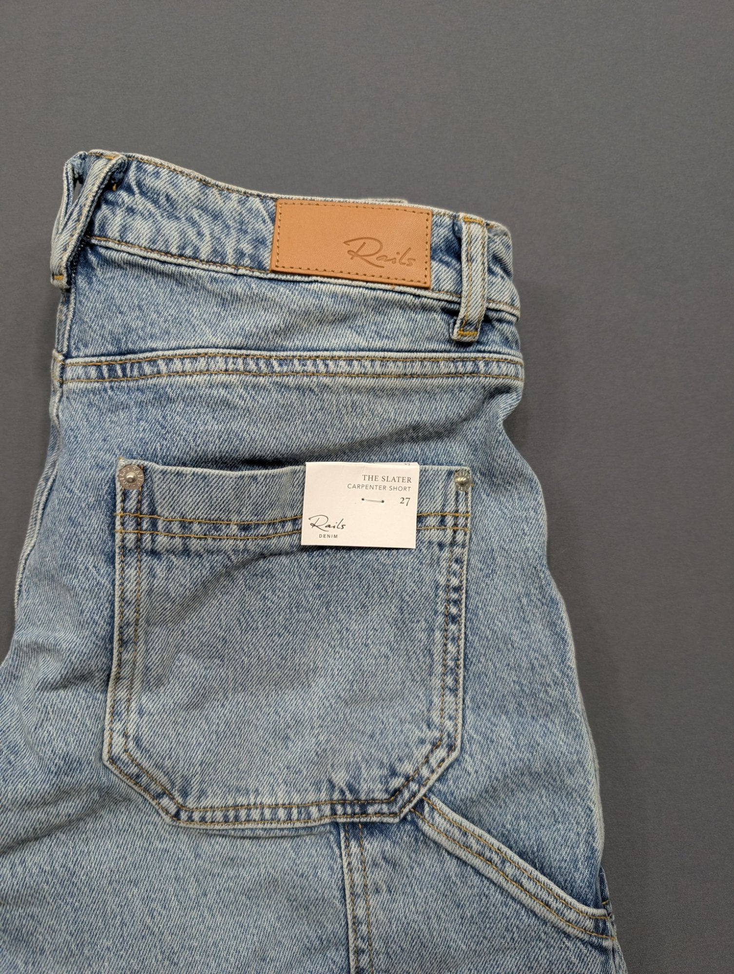 Rails Denim Slater Carpenter Short Blueprint Size 27 NWT