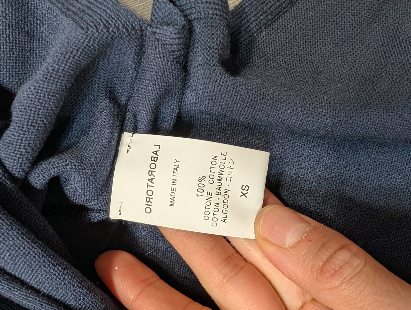 Laboratorio Women's Double-Breasted Cotton Cardigan Navy Blue XS