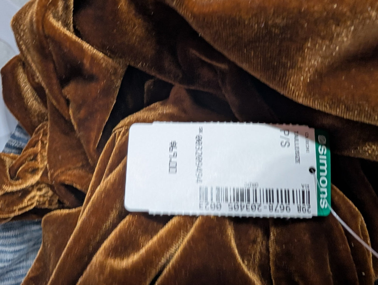 Icône par Simons Velvet Tiered Maxi Dress Bronze Size P/S