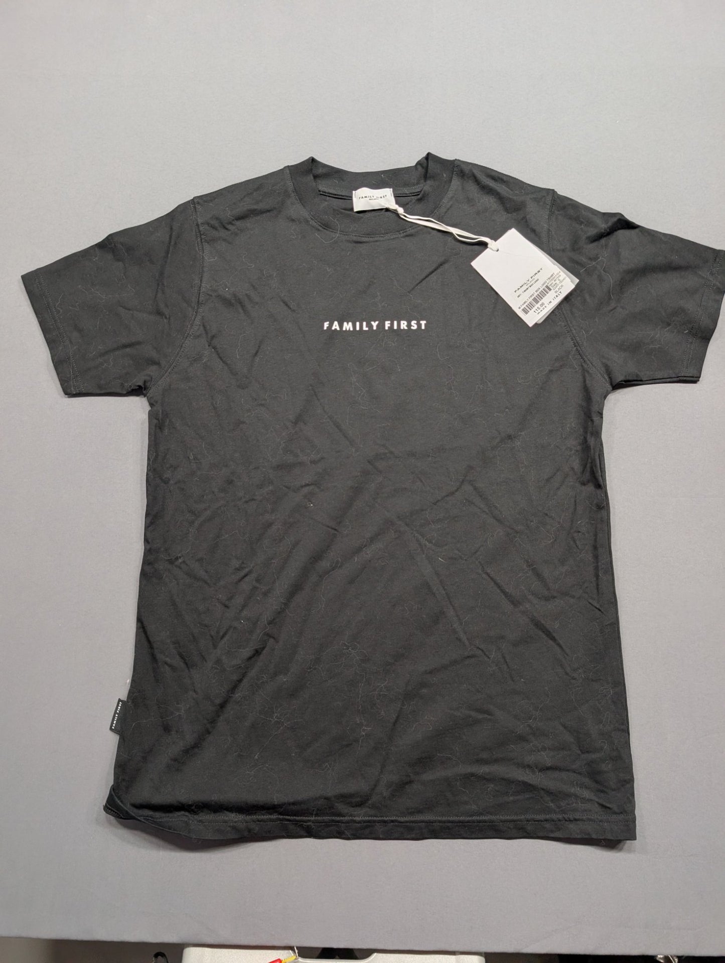 Family First Milano Box Logo T-Shirt Black S Made in Italy