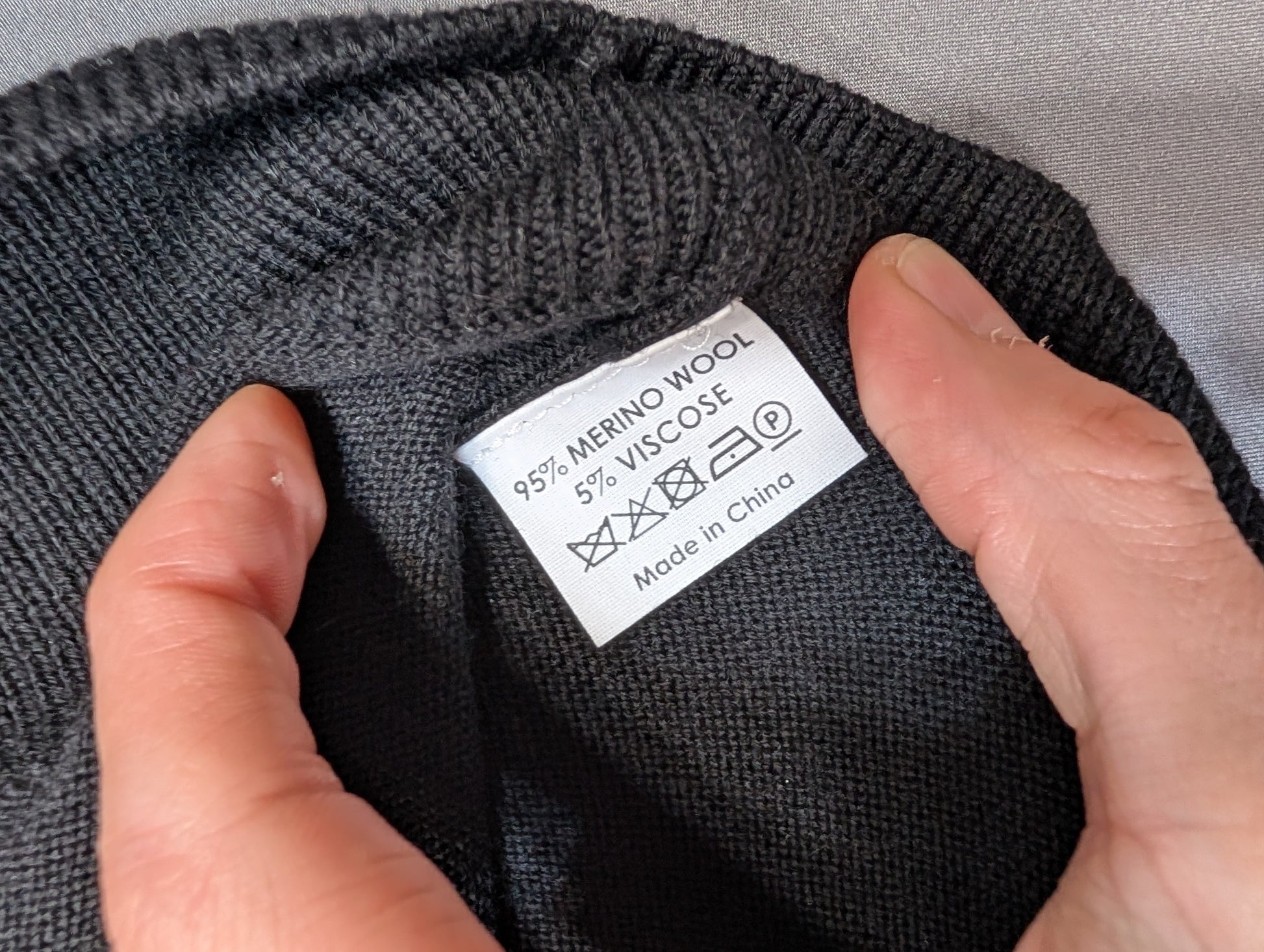Dries Van Noten Merino Wool V-Neck Sweater Vest XS Dark Grey Orange