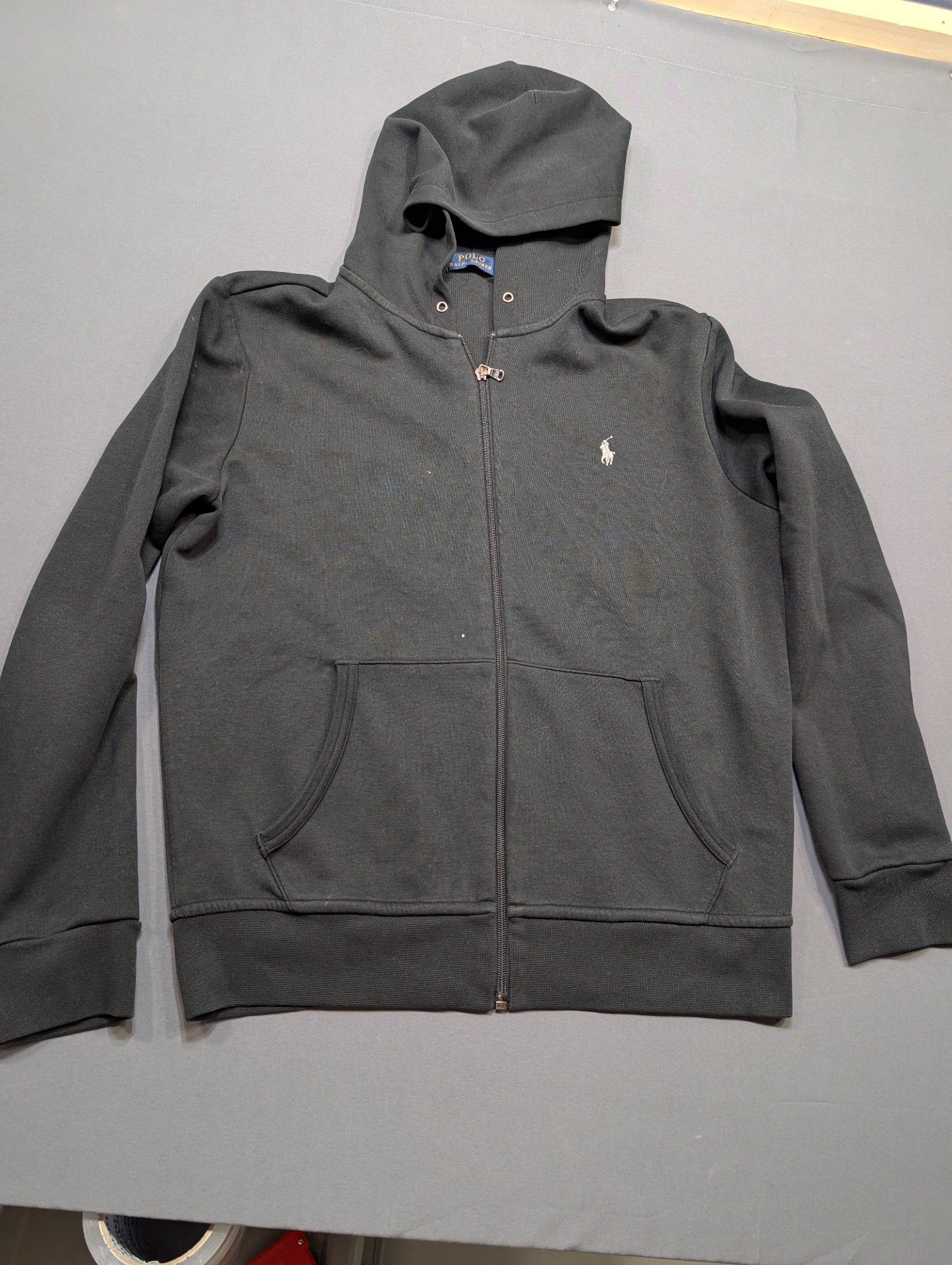 Polo Ralph Lauren Men's Full-Zip Hoodie Sweatshirt Dark Grey Size M