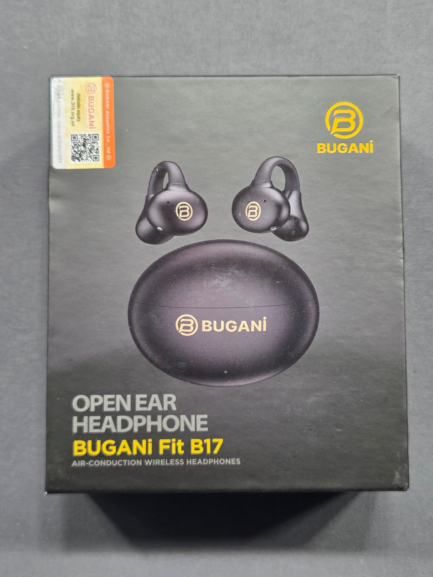 Bugani Fit B17 Open Ear Air Conduction Wireless Earbuds w/ Case