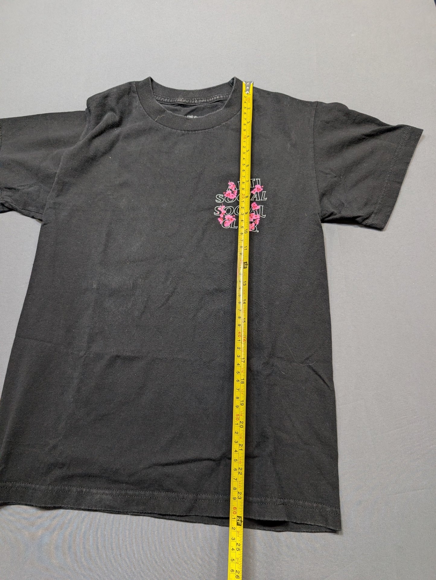 Anti Social Social Club Cherry Blossom Tee Black T-Shirt Size S