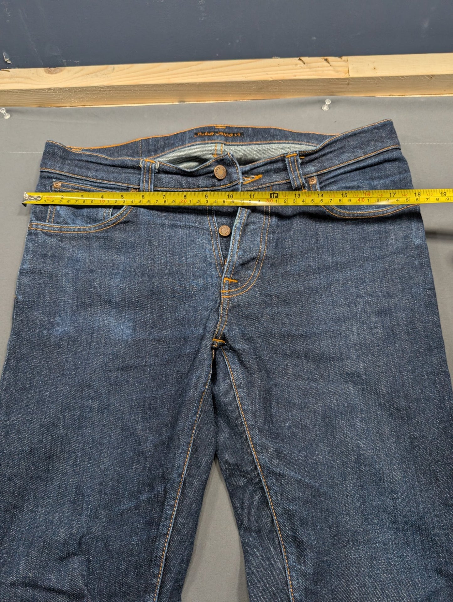 Nudie Jeans Co Dark Wash Bootcut Denim Jeans W36 Button Fly