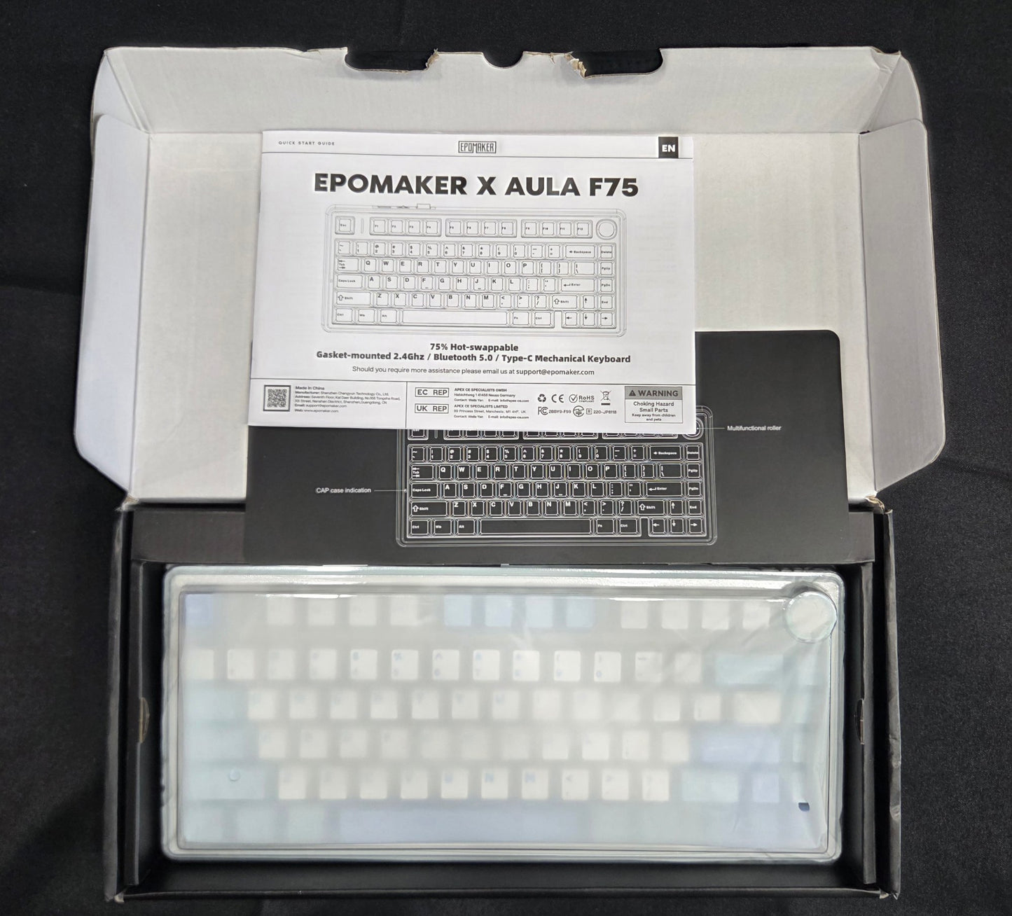 Epomaker x AULA F75 75% Mechanical Keyboard BT 2.4G USB-C