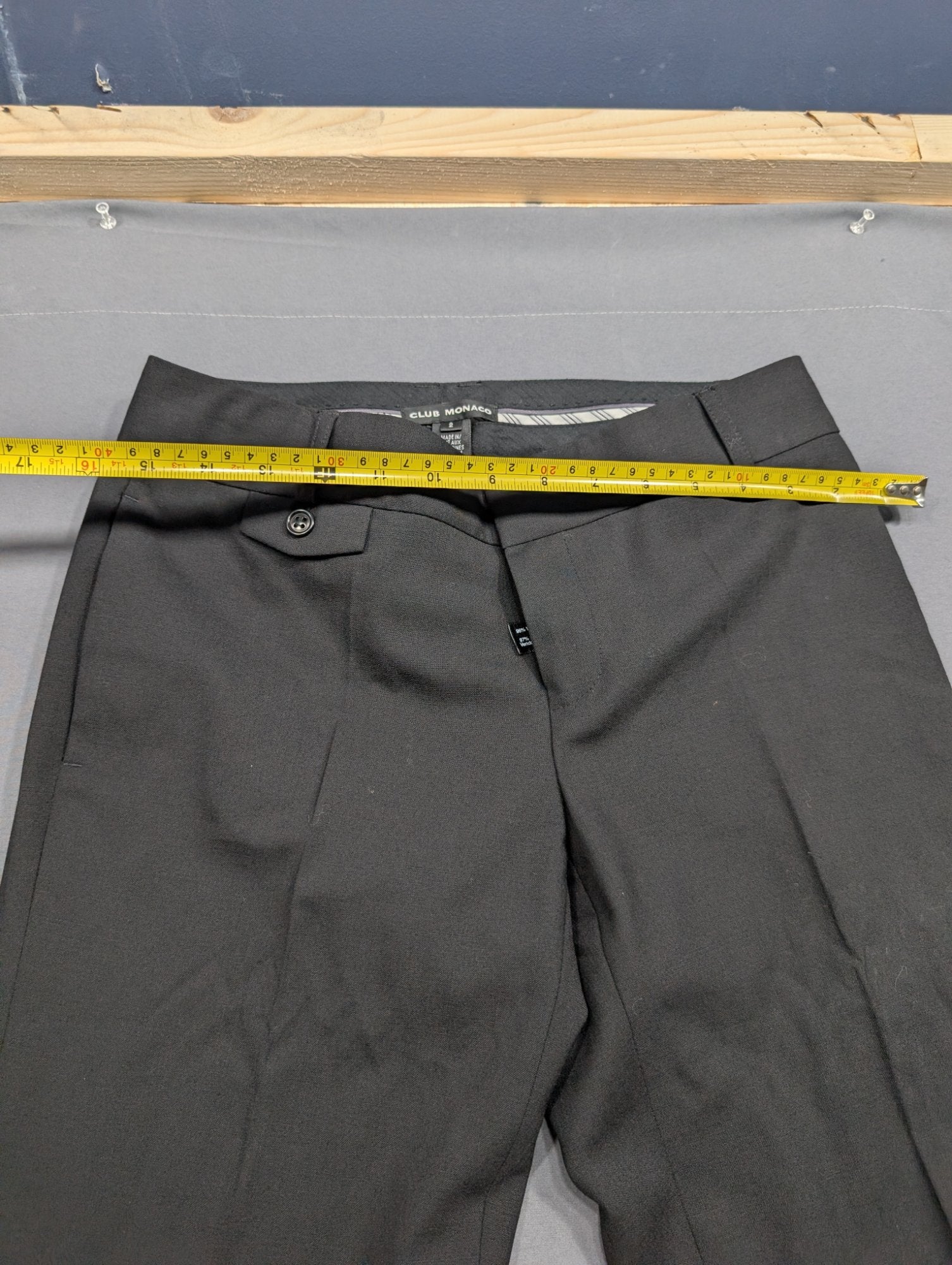 Club Monaco Black Cropped Cuffed Dress Pants Trousers Size 2