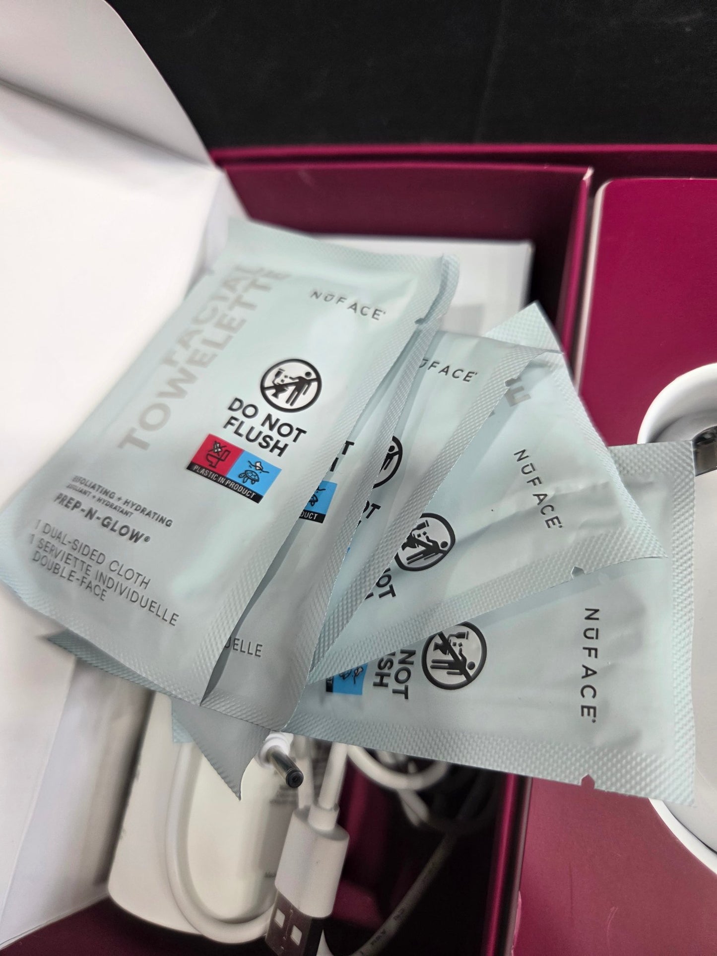 NuFace Mini+ Facial Toning Device Kit w/ Gel & Towelettes