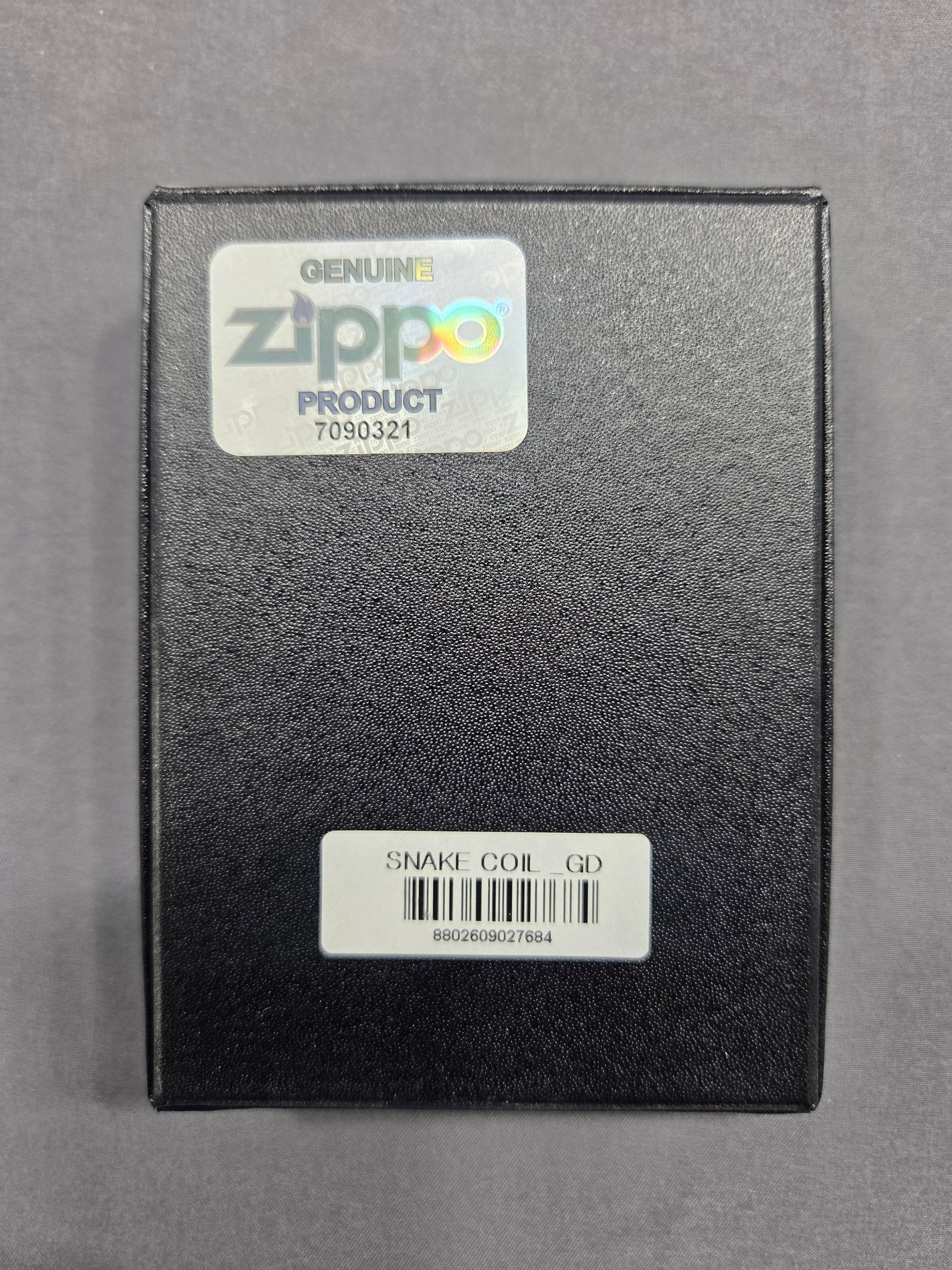 Zippo Snake Coil Gold Lighter 3D Emblem Collectible Windproof