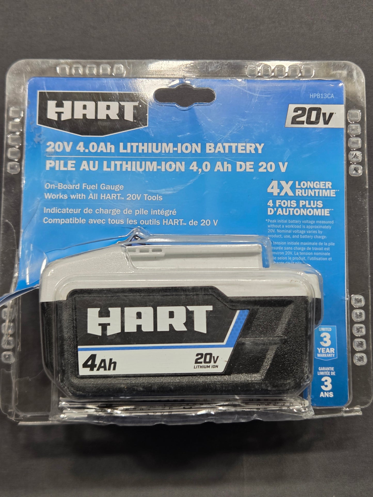 HART 20V 4.0Ah Lithium-Ion Battery HP813CA 20-Volt Li-Ion Power Tool