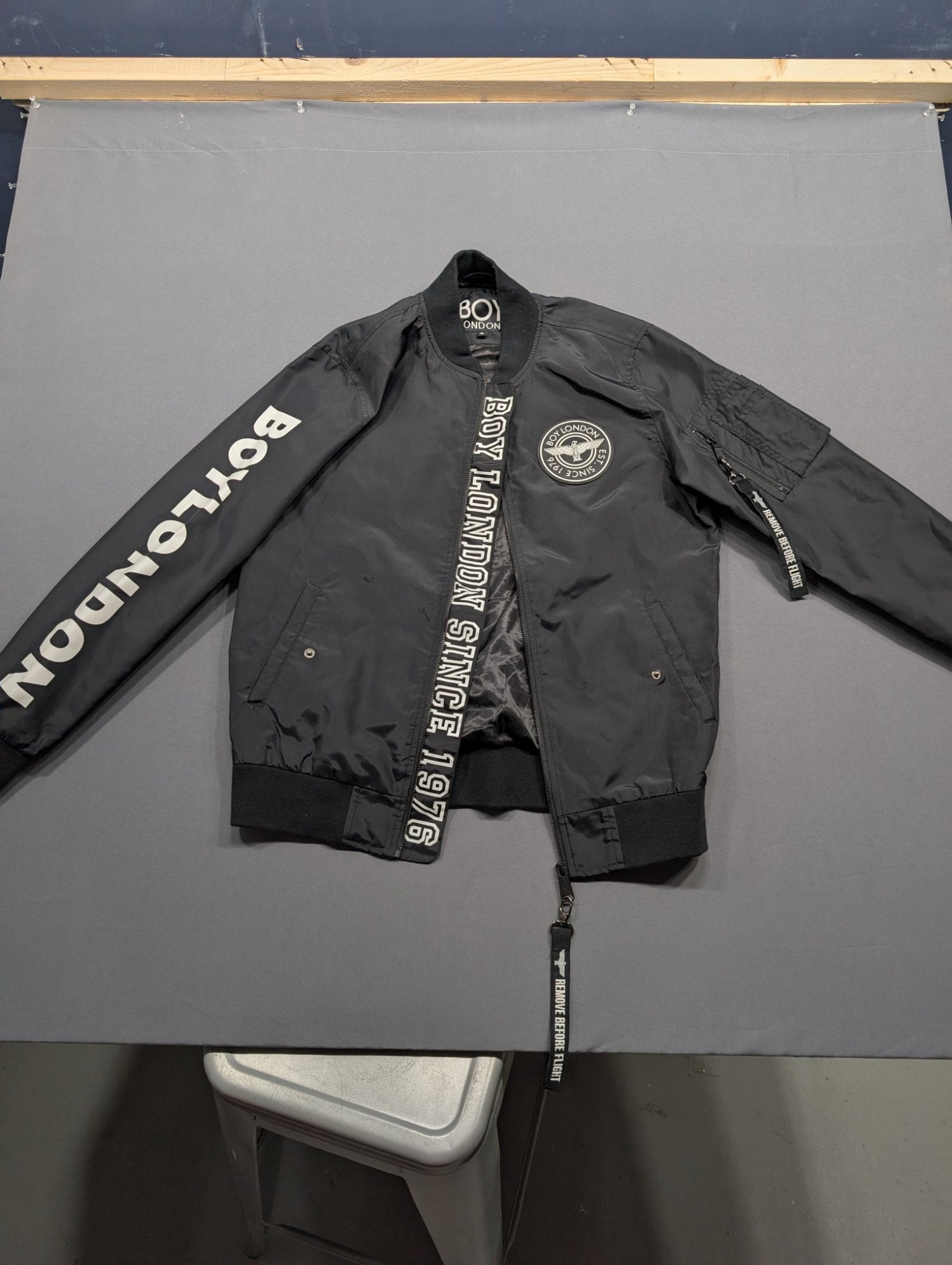 Boy London MA-1 Bomber Jacket Black Size S Since 1976