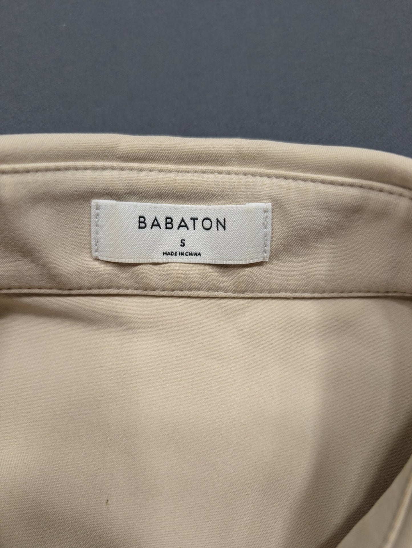 Babaton Cropped Utility Shirt Jacket Size S Beige Button-Up