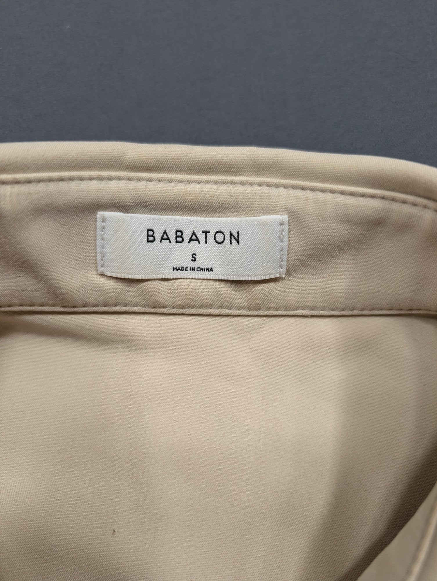 Babaton Cropped Utility Shirt Jacket Size S Beige Button-Up