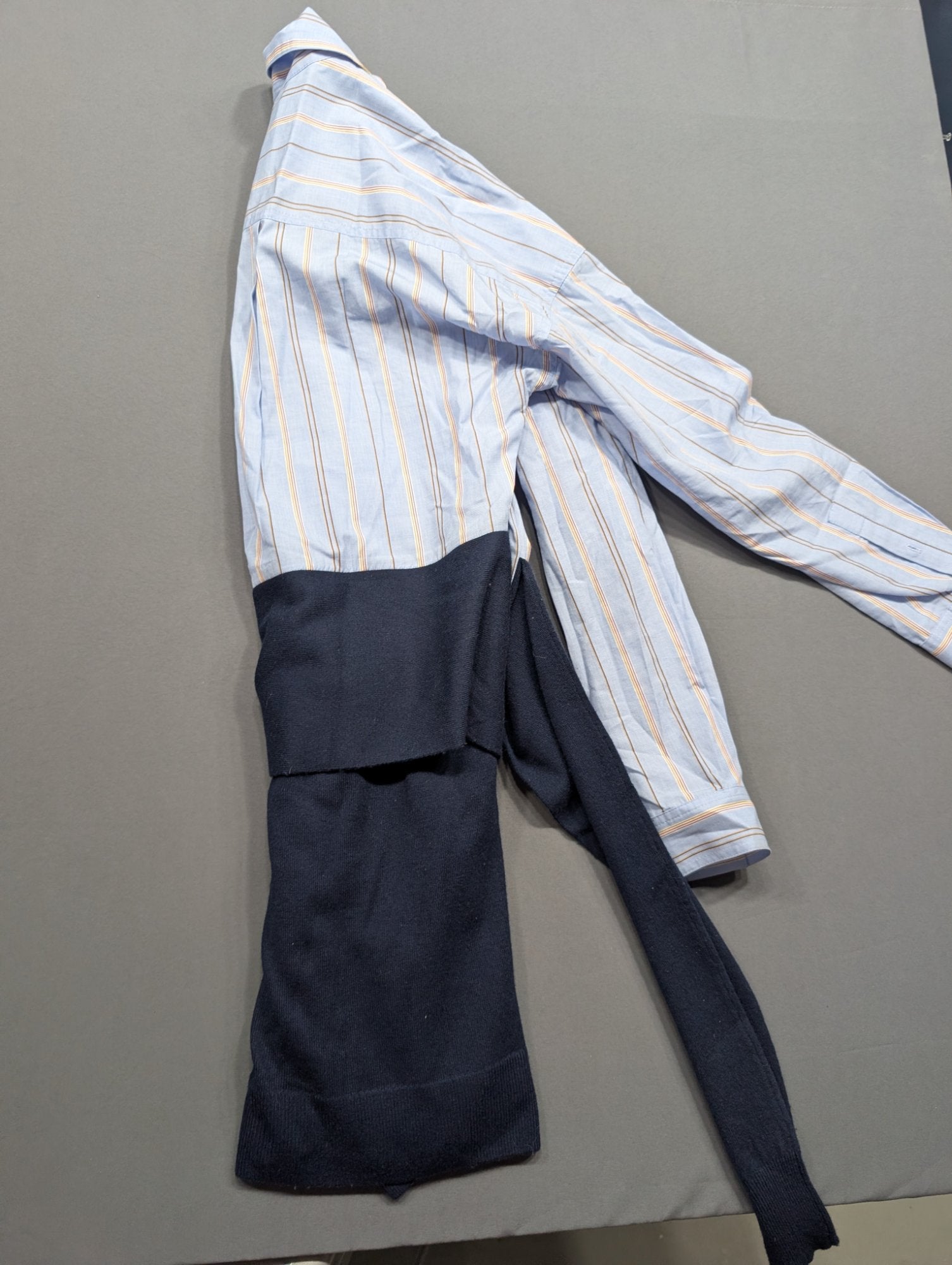 Derek Lam 10 Crosby Striped Button-Down Shirt Sz 6 Light Blue