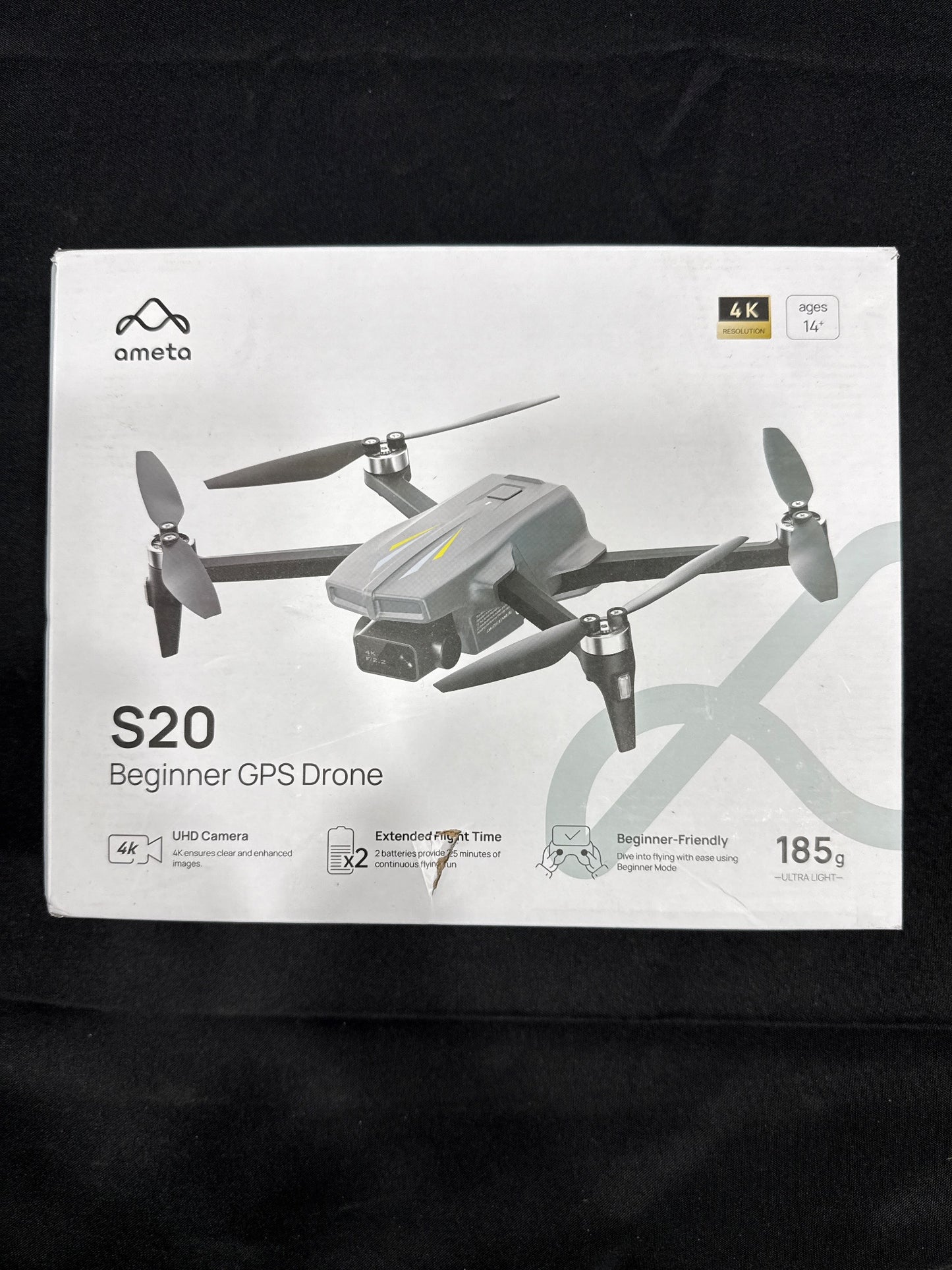 Ameta S20 Beginner GPS Drone 4K UHD Camera 185g Open Box