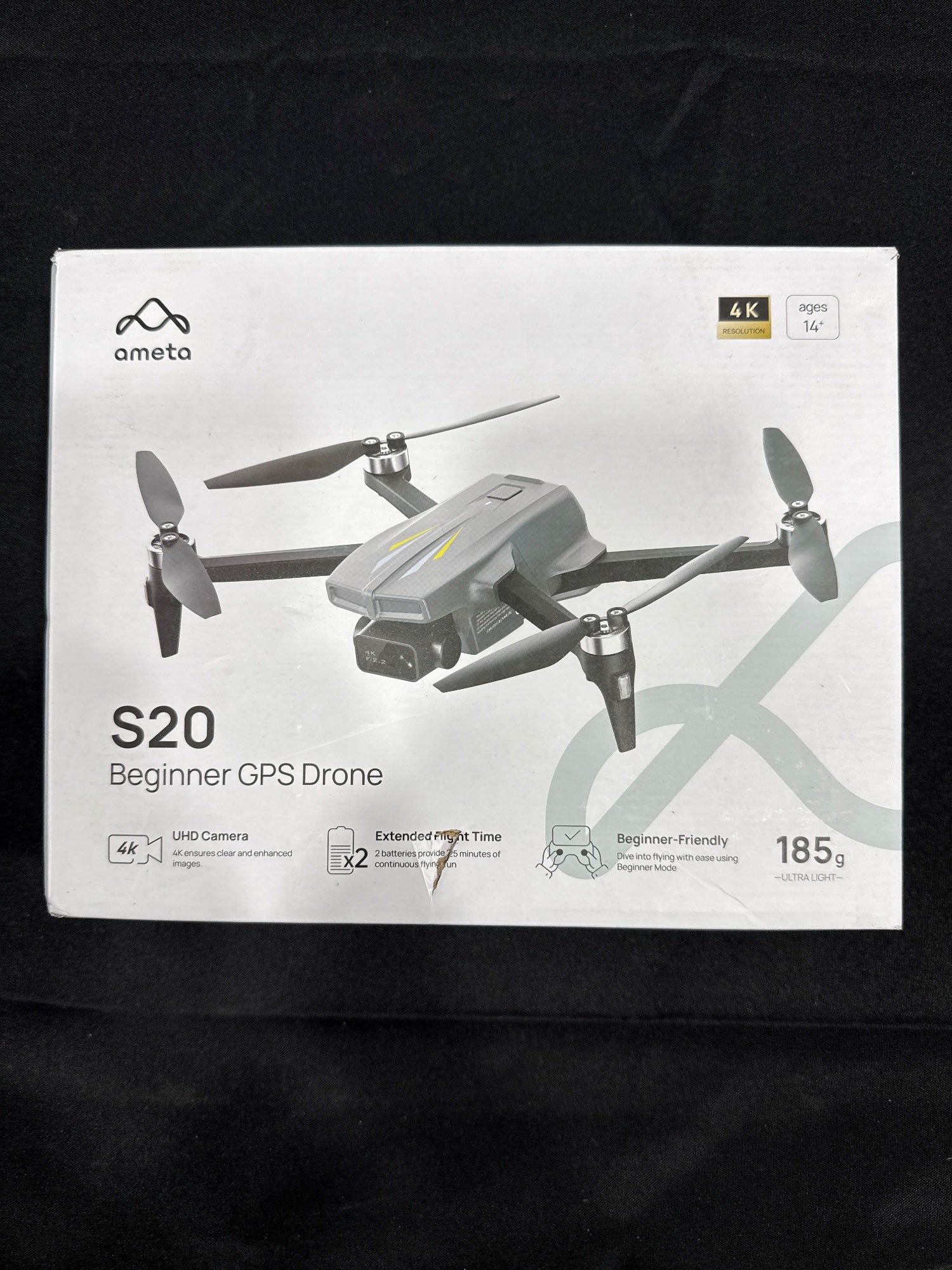 Ameta S20 Beginner GPS Drone 4K UHD Camera 185g Open Box