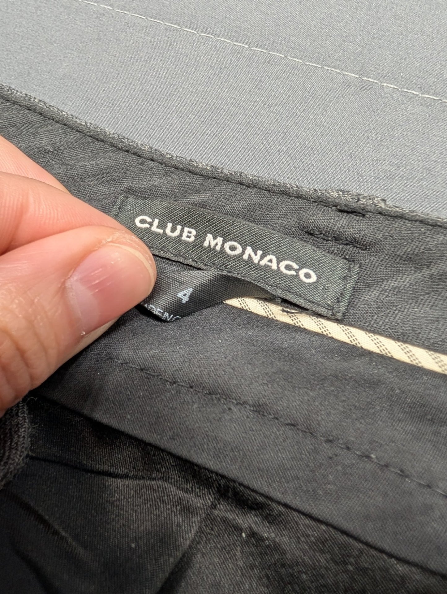Club Monaco Women's Size 4 Grey Wool Blend Dress Trousers Cuffed