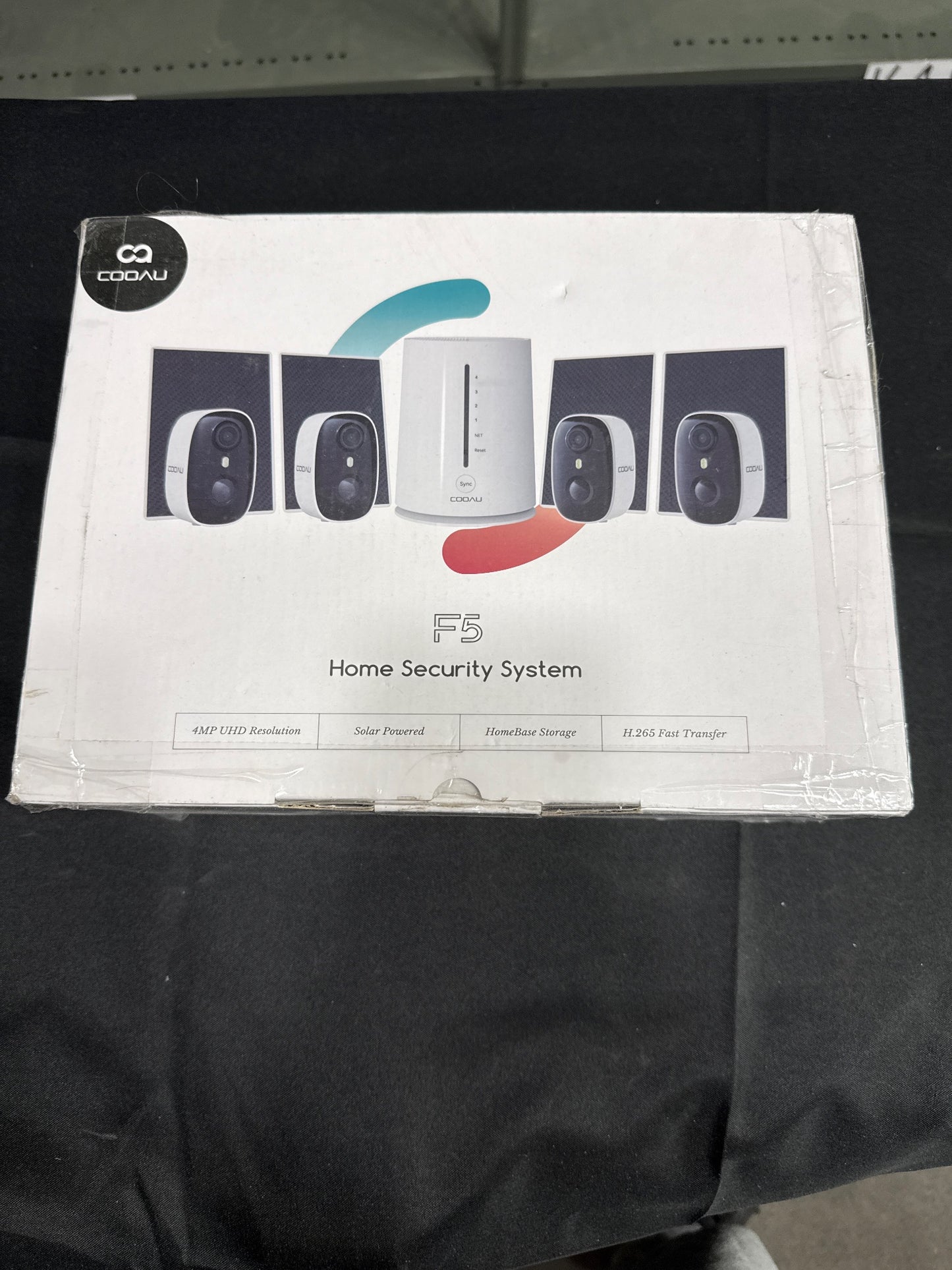 COOAU F5 Home Security System 4MP Solar 4-Camera+HomeBase