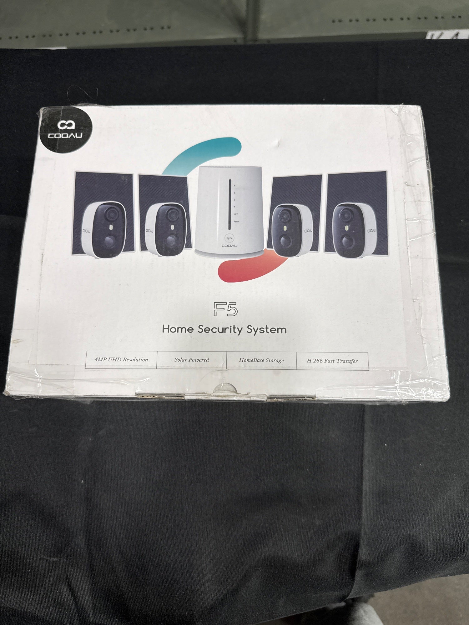 COOAU F5 Home Security System 4MP Solar 4-Camera+HomeBase