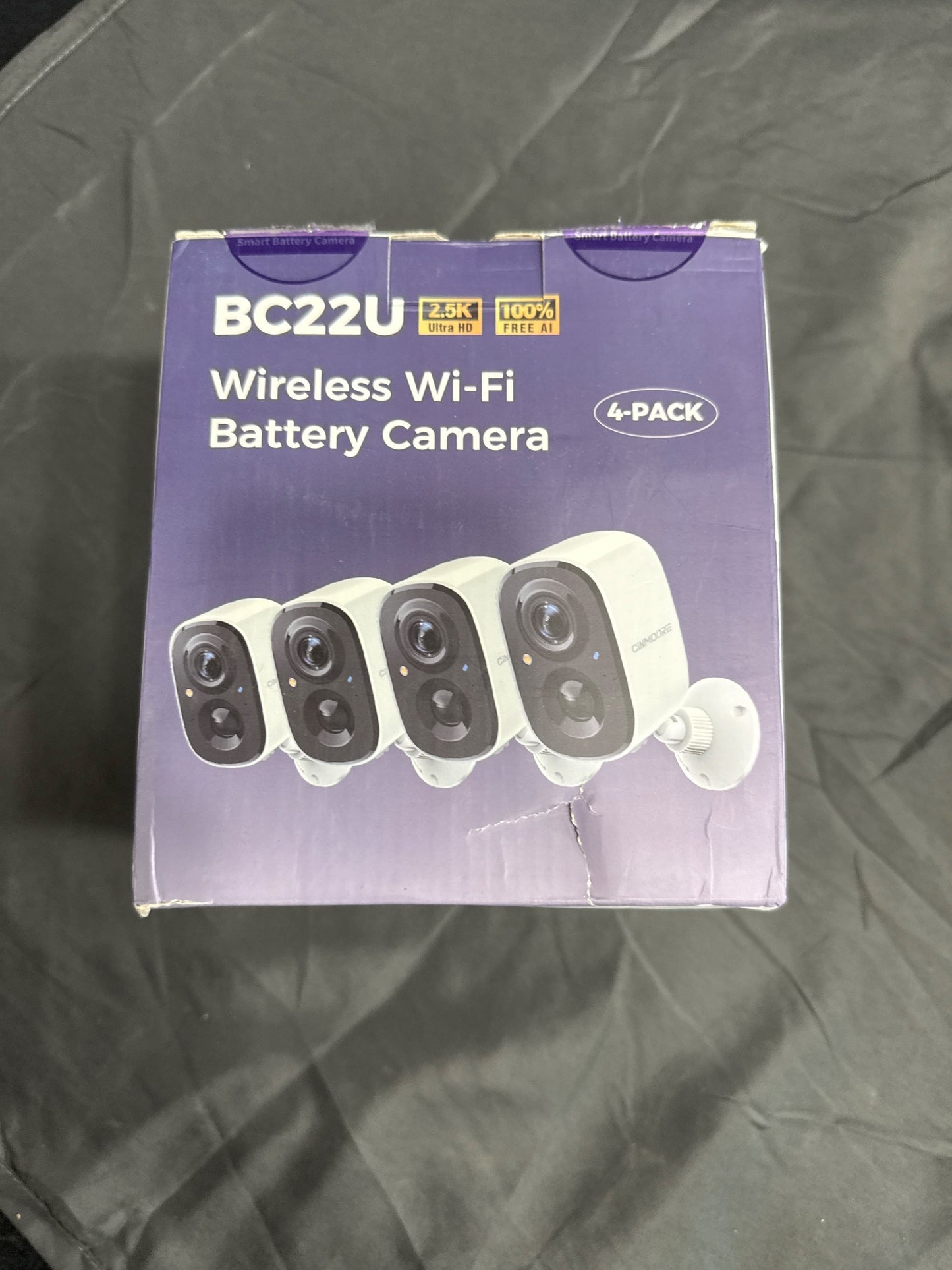 CiNMOORE BC22U 2.5K WiFi Battery Camera 4-Pack CM-BC22U