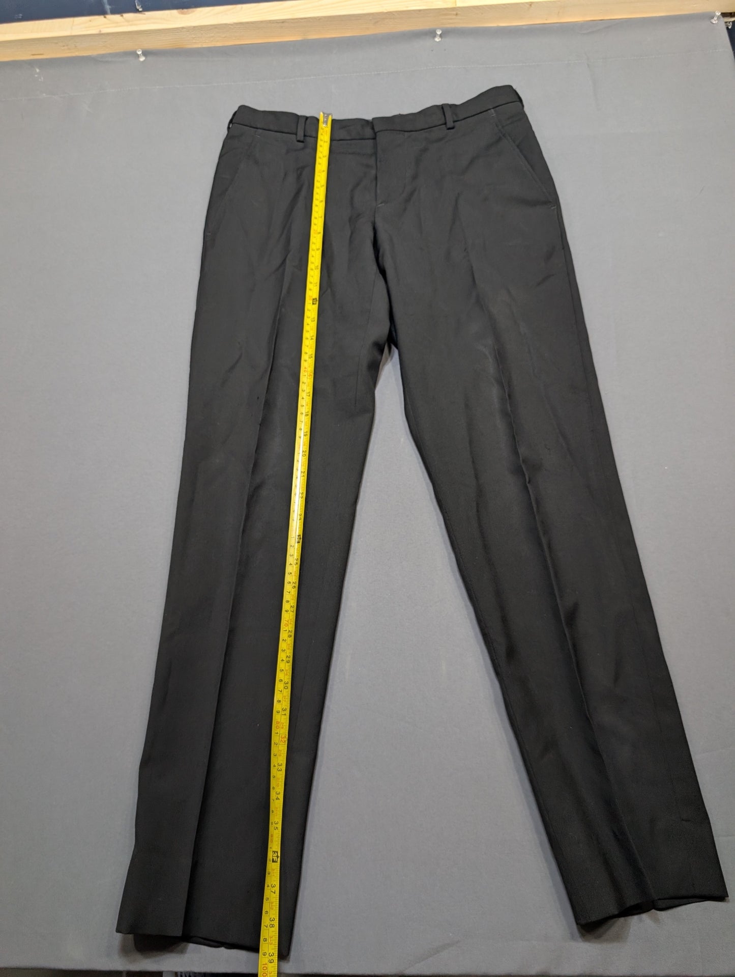 Gucci Uniform Dress Trousers Black Flat Front Slim Pants Size 46 for staff only not for sale