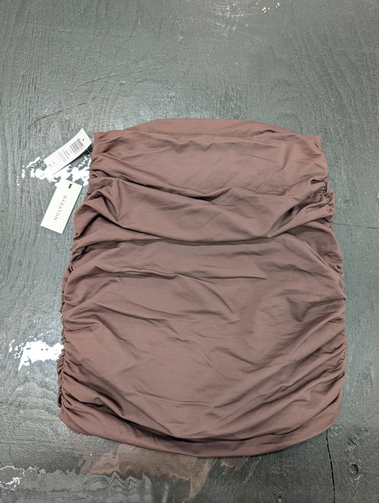 Babaton Genry Contour Ruched Skirt - Small, Brown
