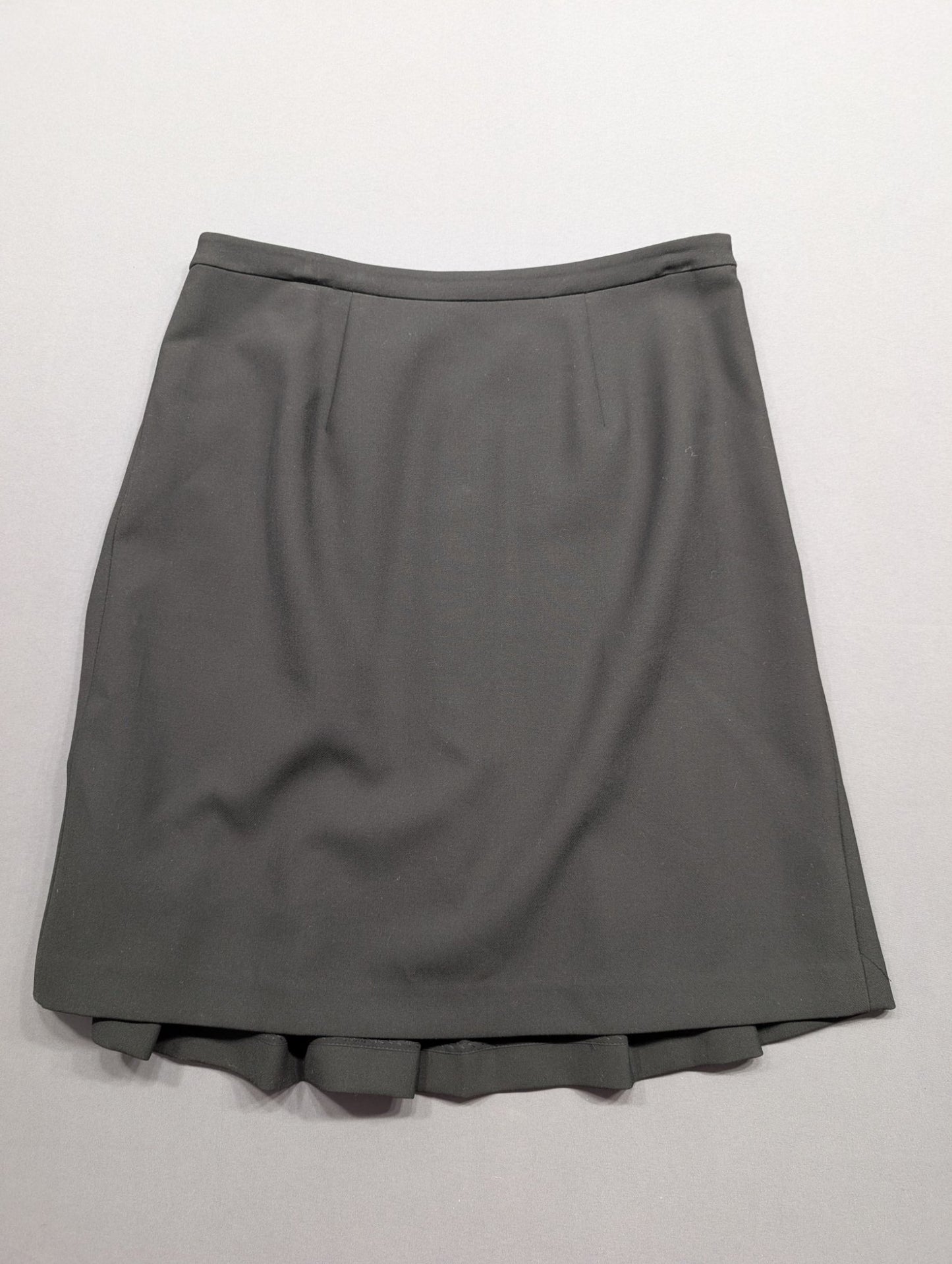 Diane von Furstenberg Black Pleated A-Line Skirt Size 12
