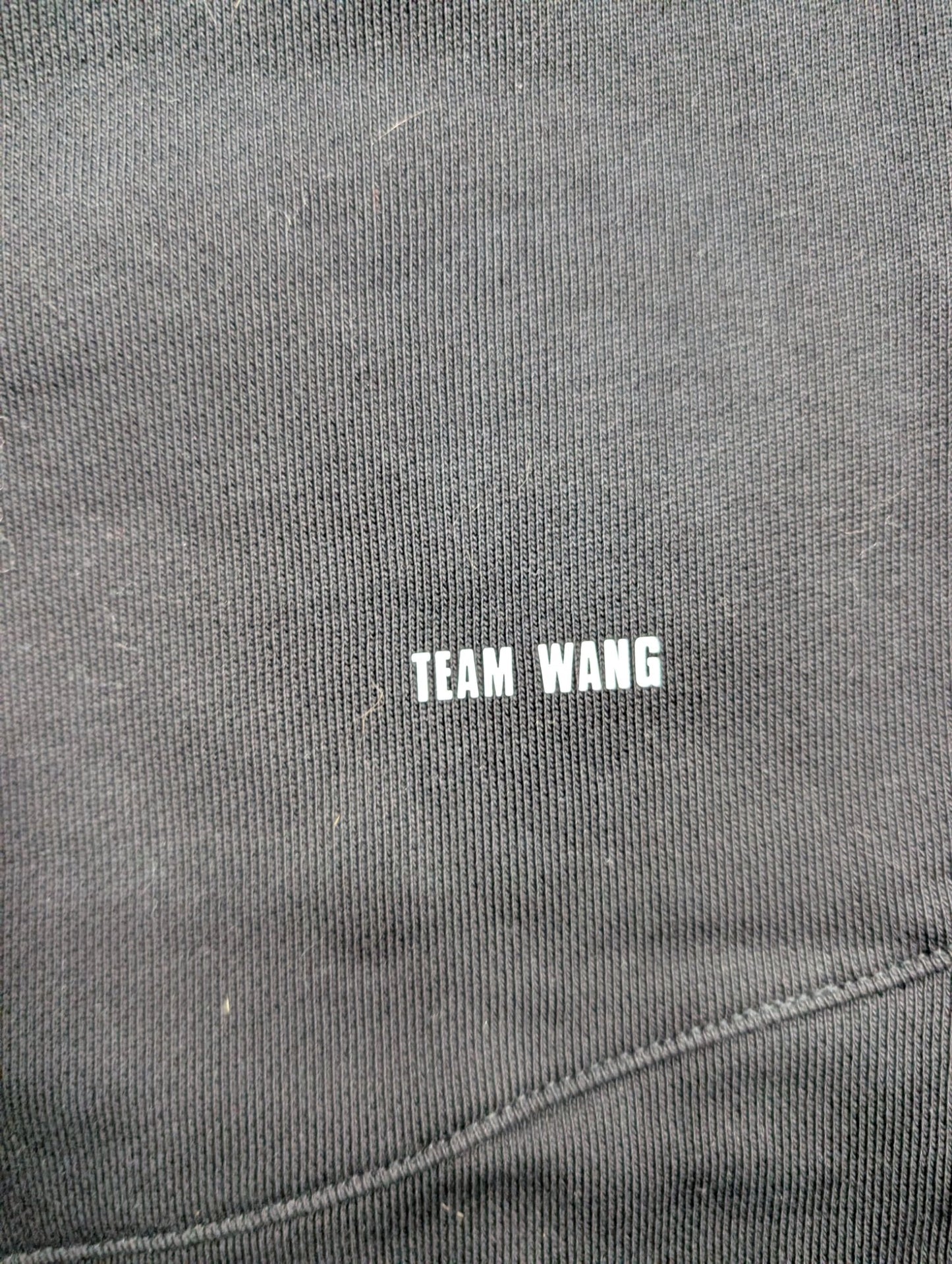 Team Wang Design Black Sweat Shorts Zip Pockets Size 0 S