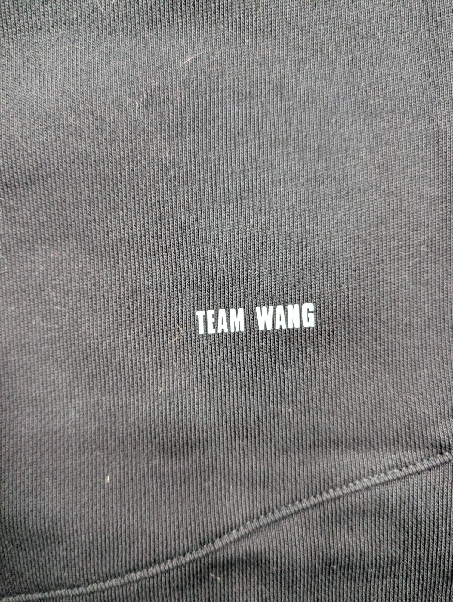 Team Wang Design Black Sweat Shorts Zip Pockets Size 0 S