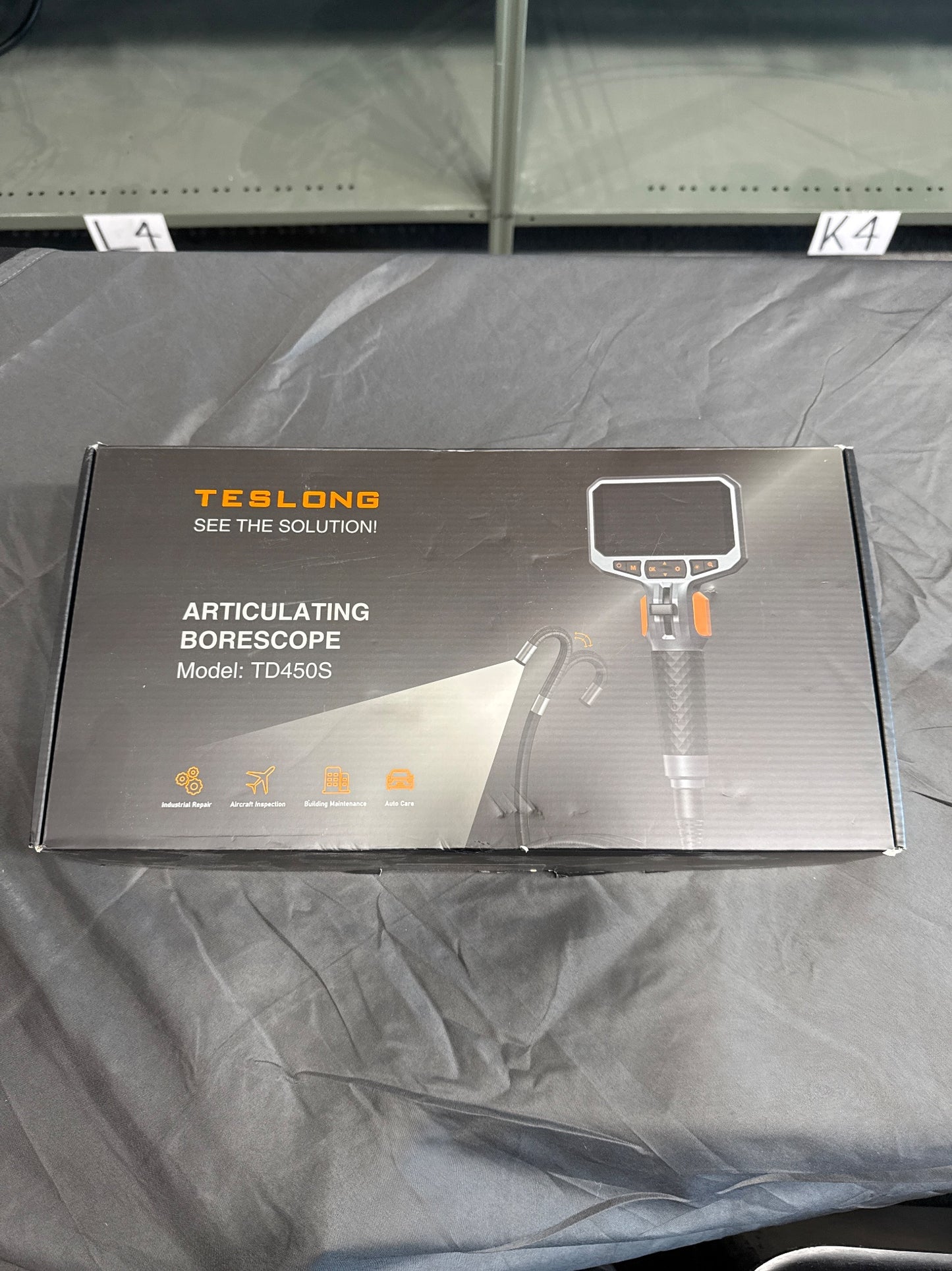 Teslong TD450S Articulating Borescope 4.5" Screen 1080p Inspection Camera