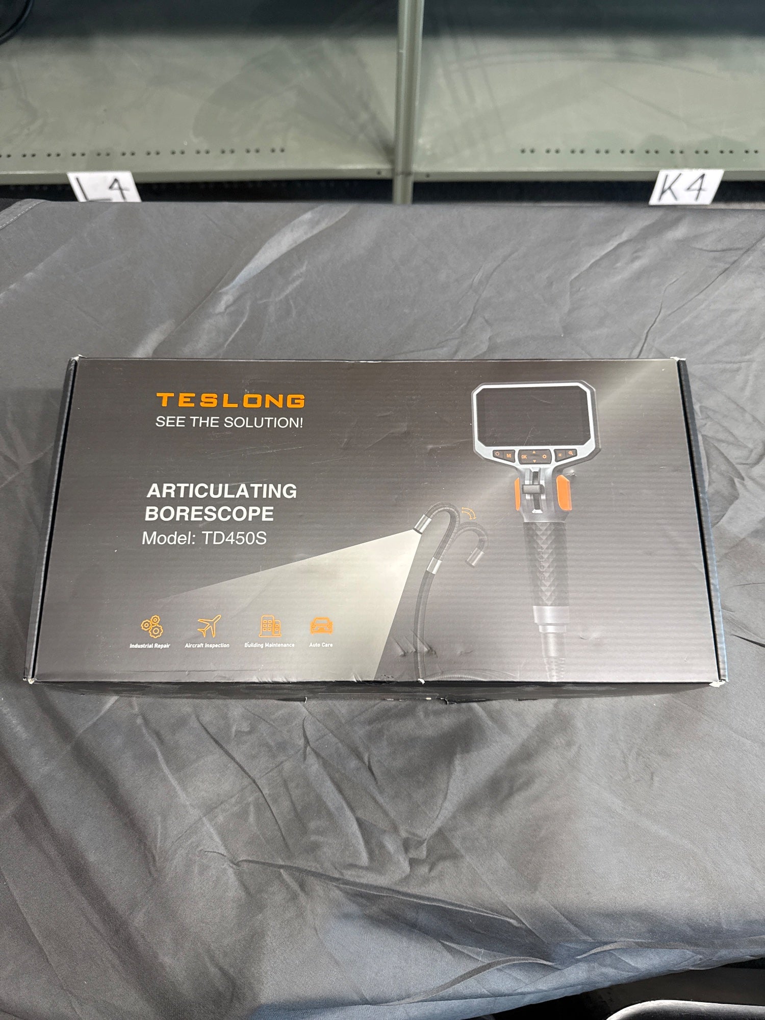 Teslong TD450S Articulating Borescope 4.5" Screen 1080p Inspection Camera