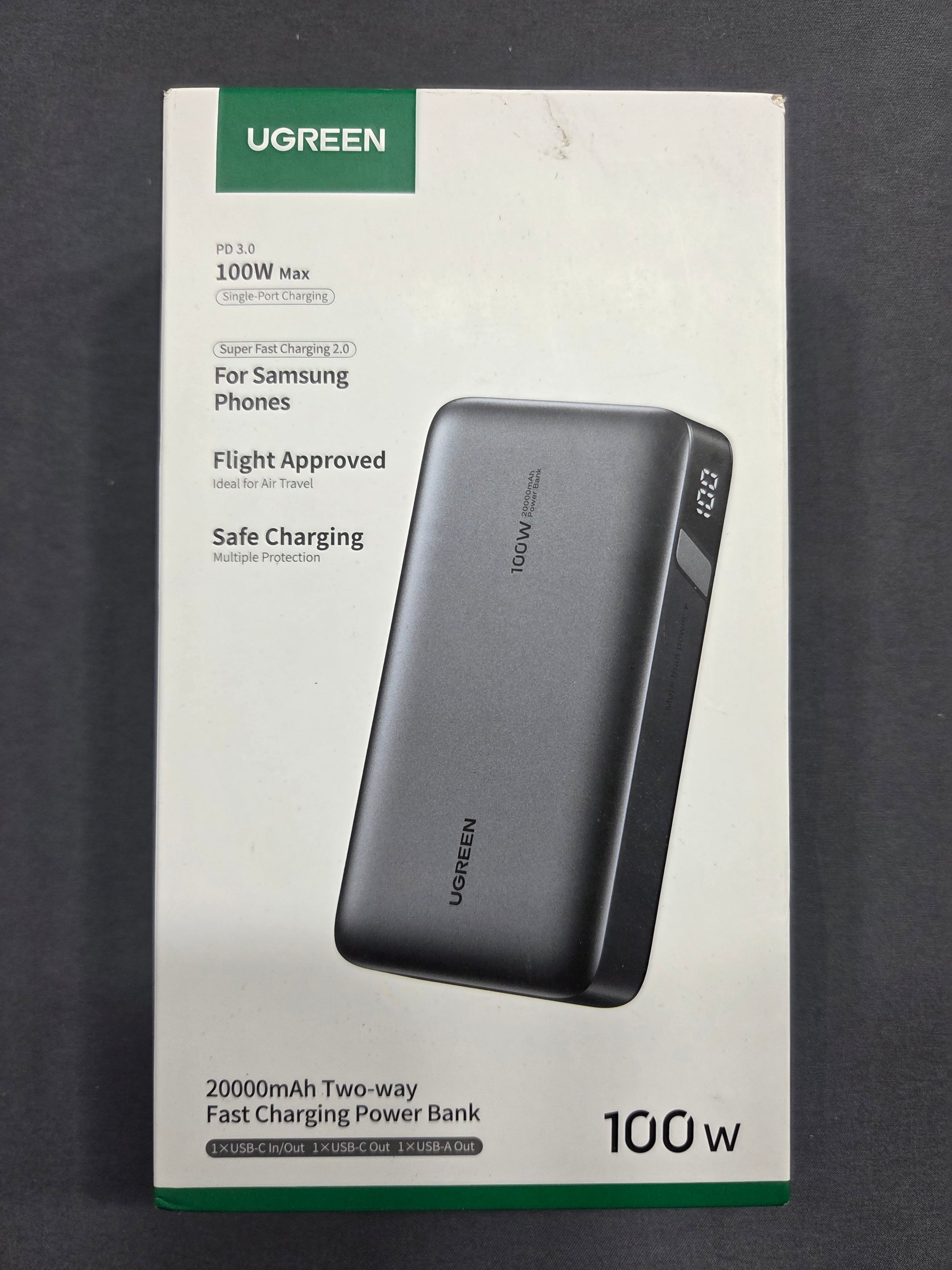 UGREEN 100W 20000mAh Power Bank Fast Charging USB-C PD 3.0