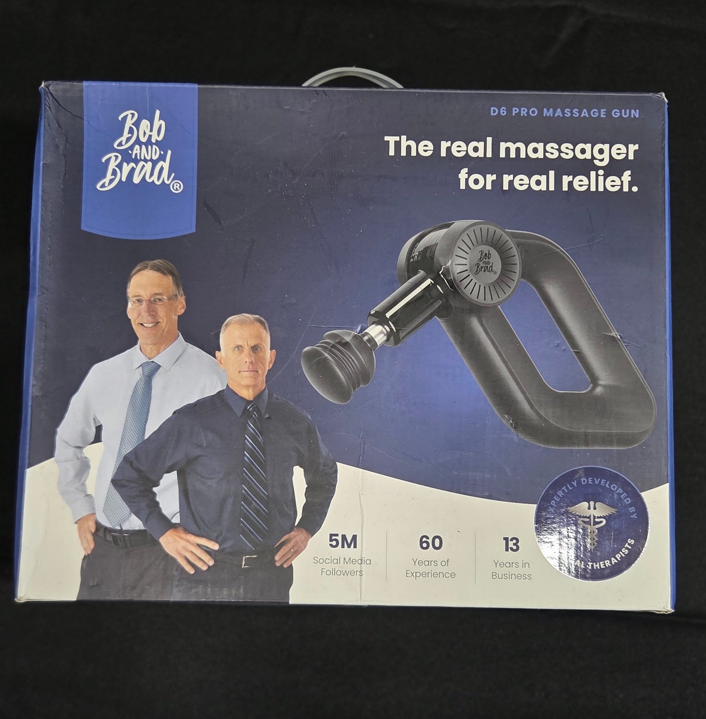 Bob and Brad D6 Pro Percussion Massage Gun Open Box w/ Case