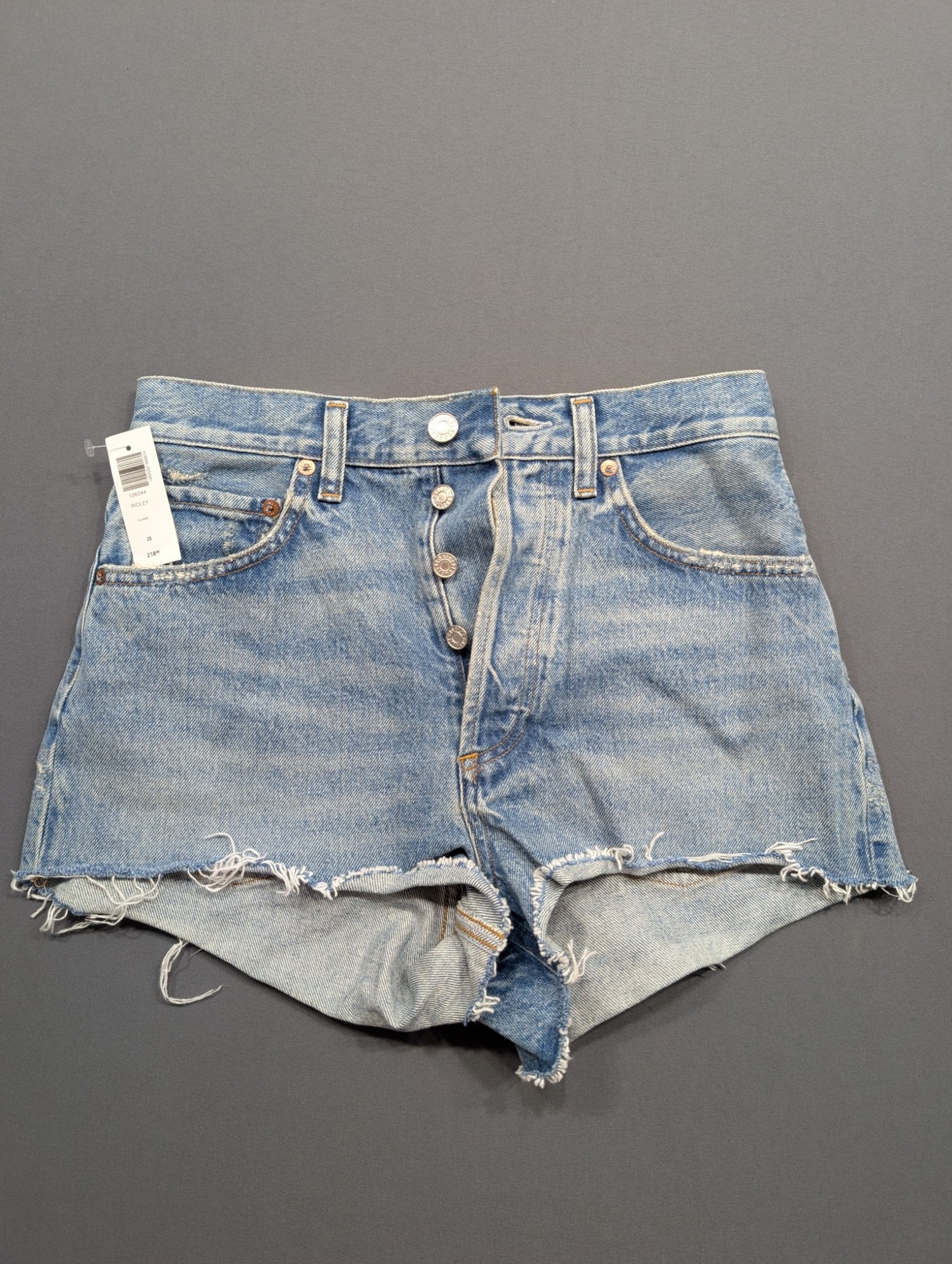 AGOLDE Ridley Vintage High Rise Short Denim Size 25 Chant NWT