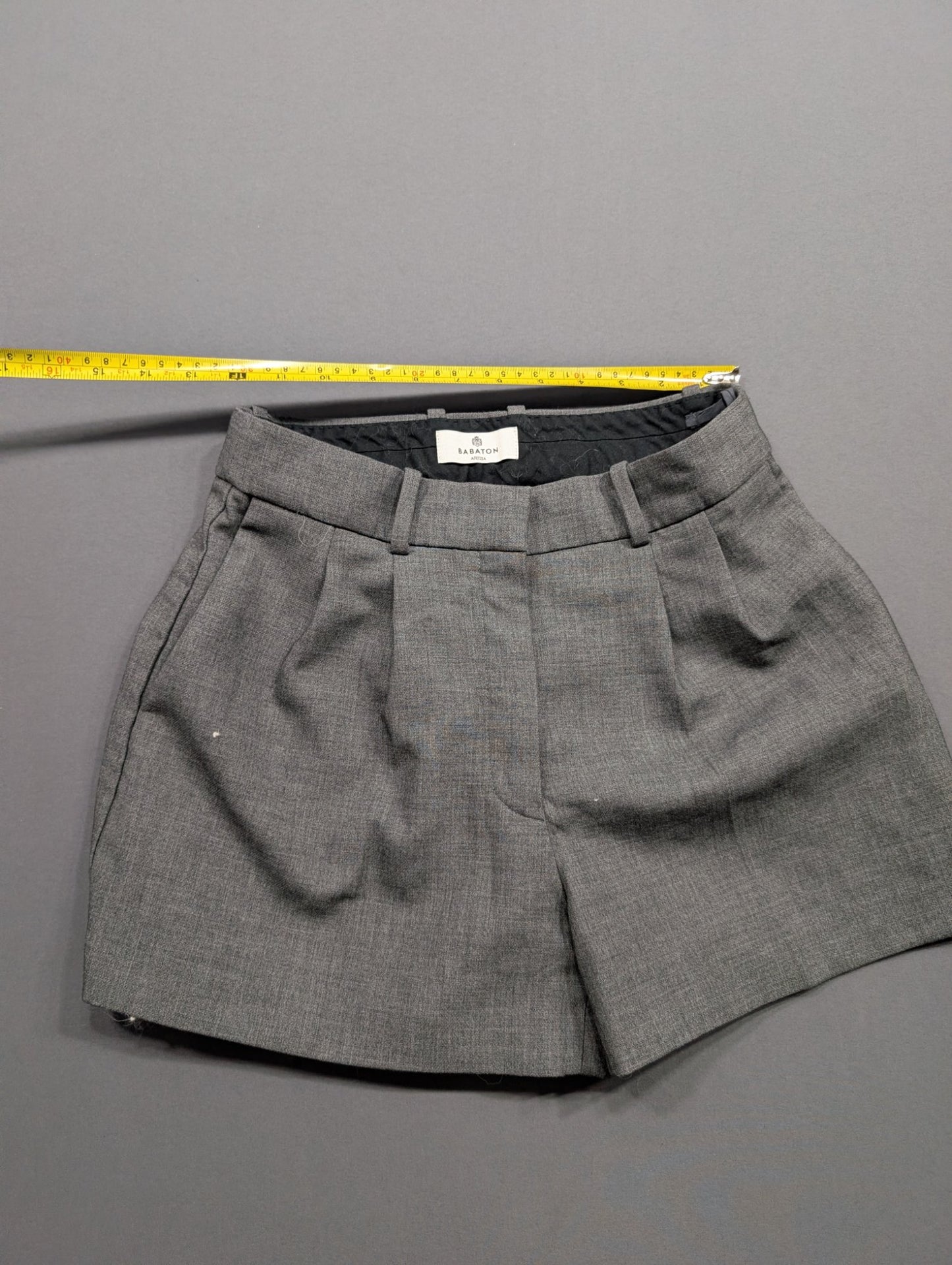 Babaton Aritzia Women's Pleated Dress Shorts Size 4 Grey