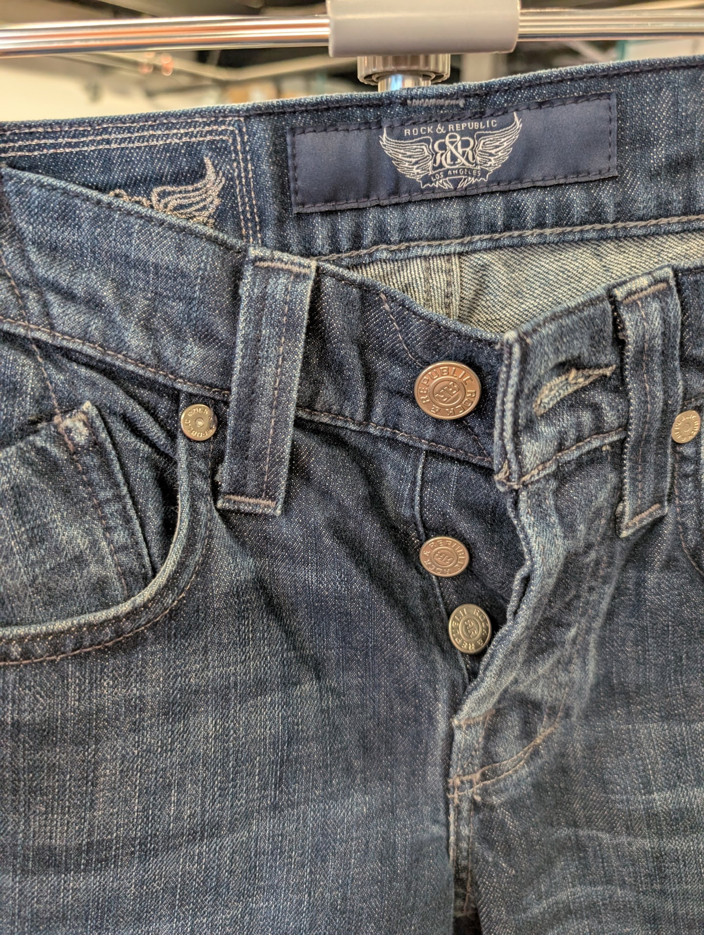 Rock & Republic Embellished Bootcut Jeans Size 28