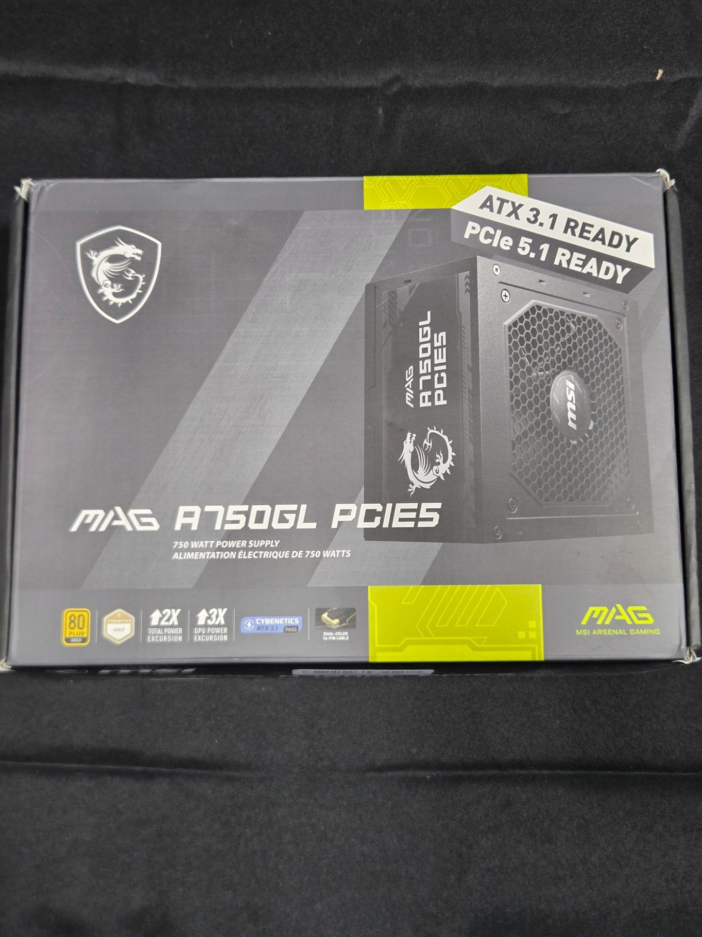 MSI MAG A750GL PCIe5 750W Modular ATX 3.1 80+ Gold Power Supply