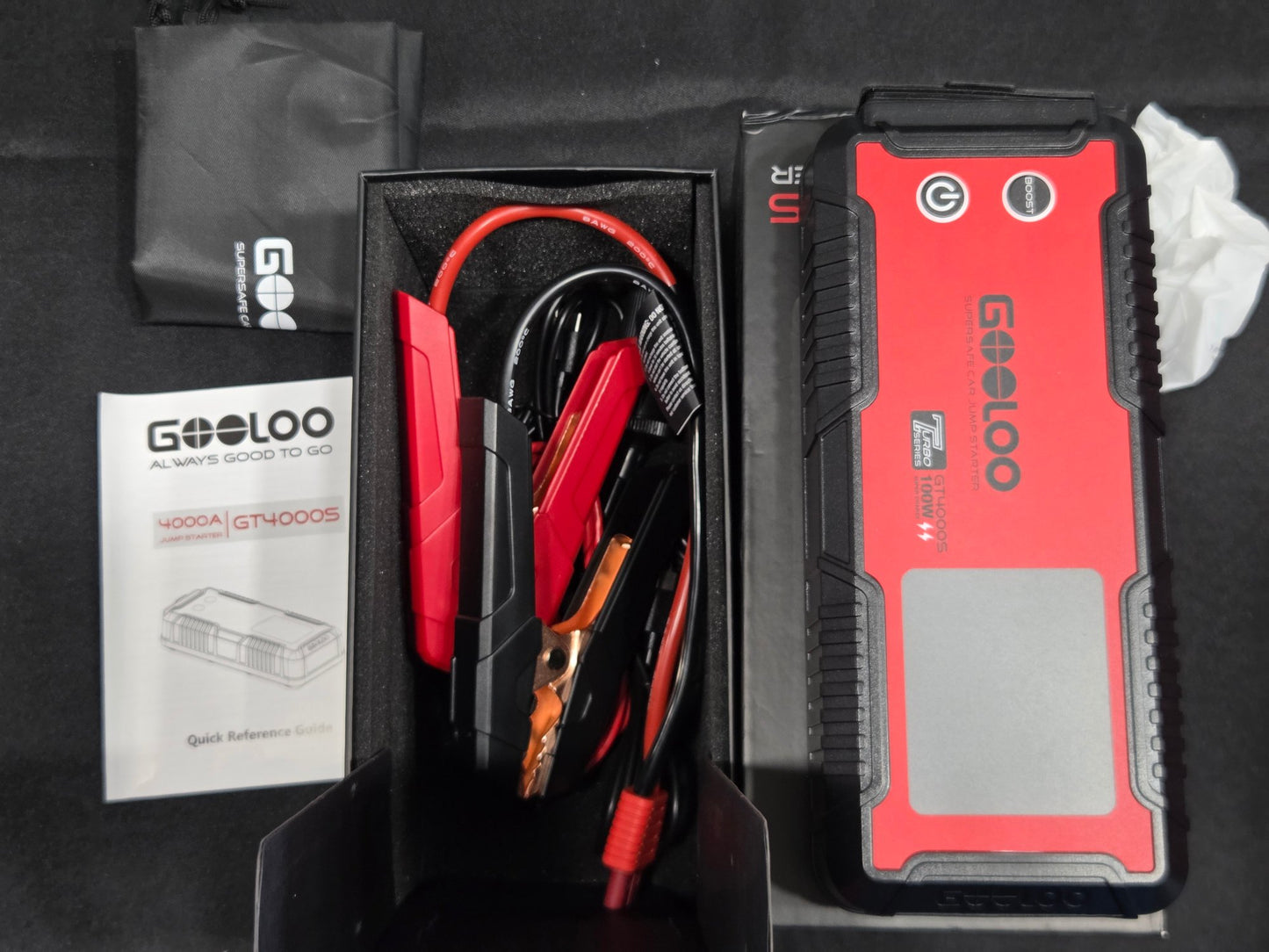 GOOLOO GT4000S 4000A Portable Car Jump Starter 100W Power Bank